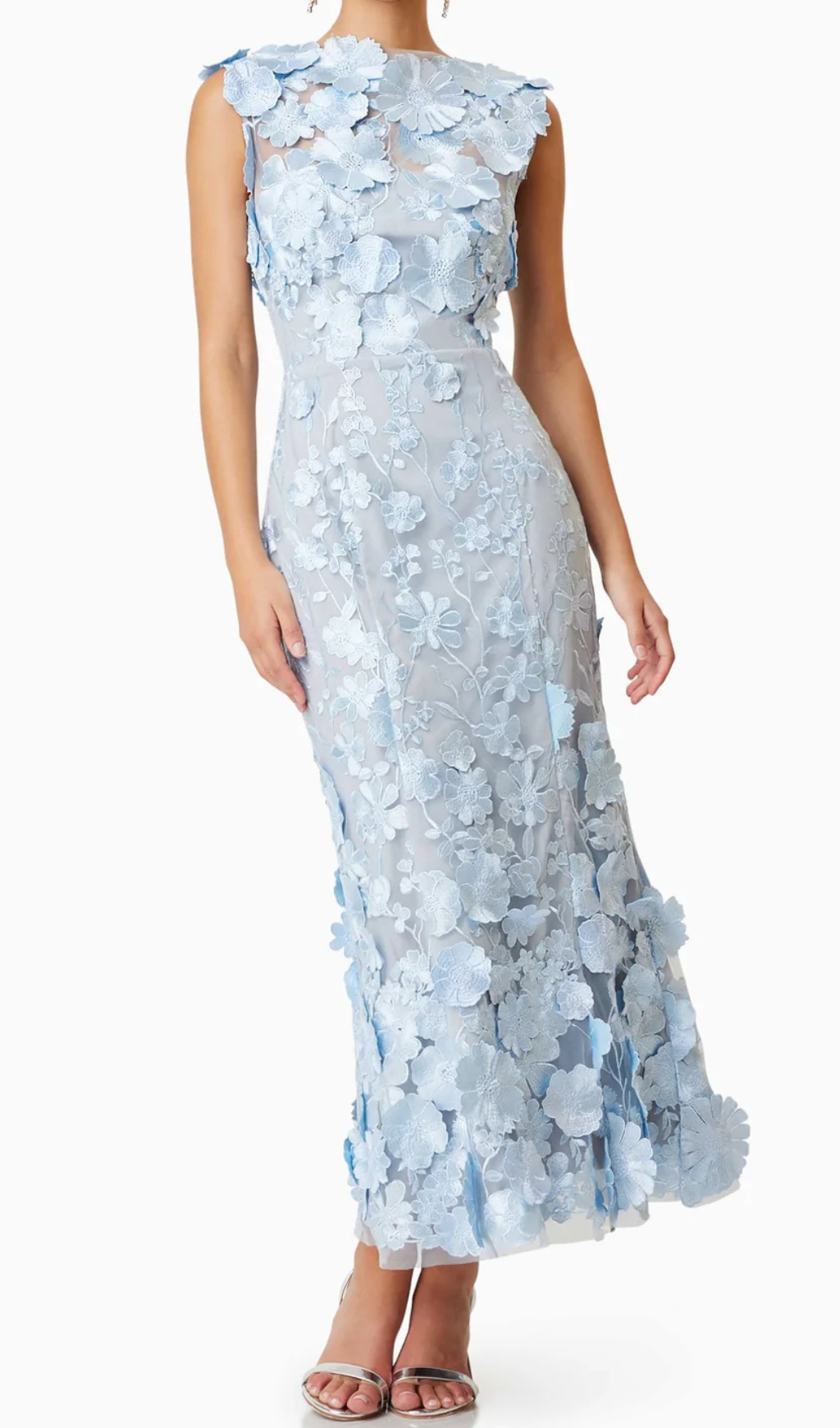 SELENE MIDI COCKTAIL DRESS IN BLUE