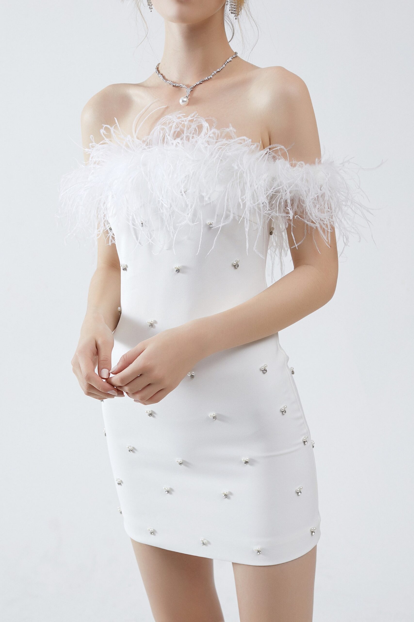 STRAPLESS SEQUIN MINI DRESS FOR PARTY