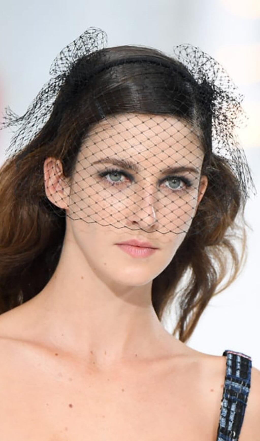MATTE MESH NET VEIL HEADBAND FOR WEDDING