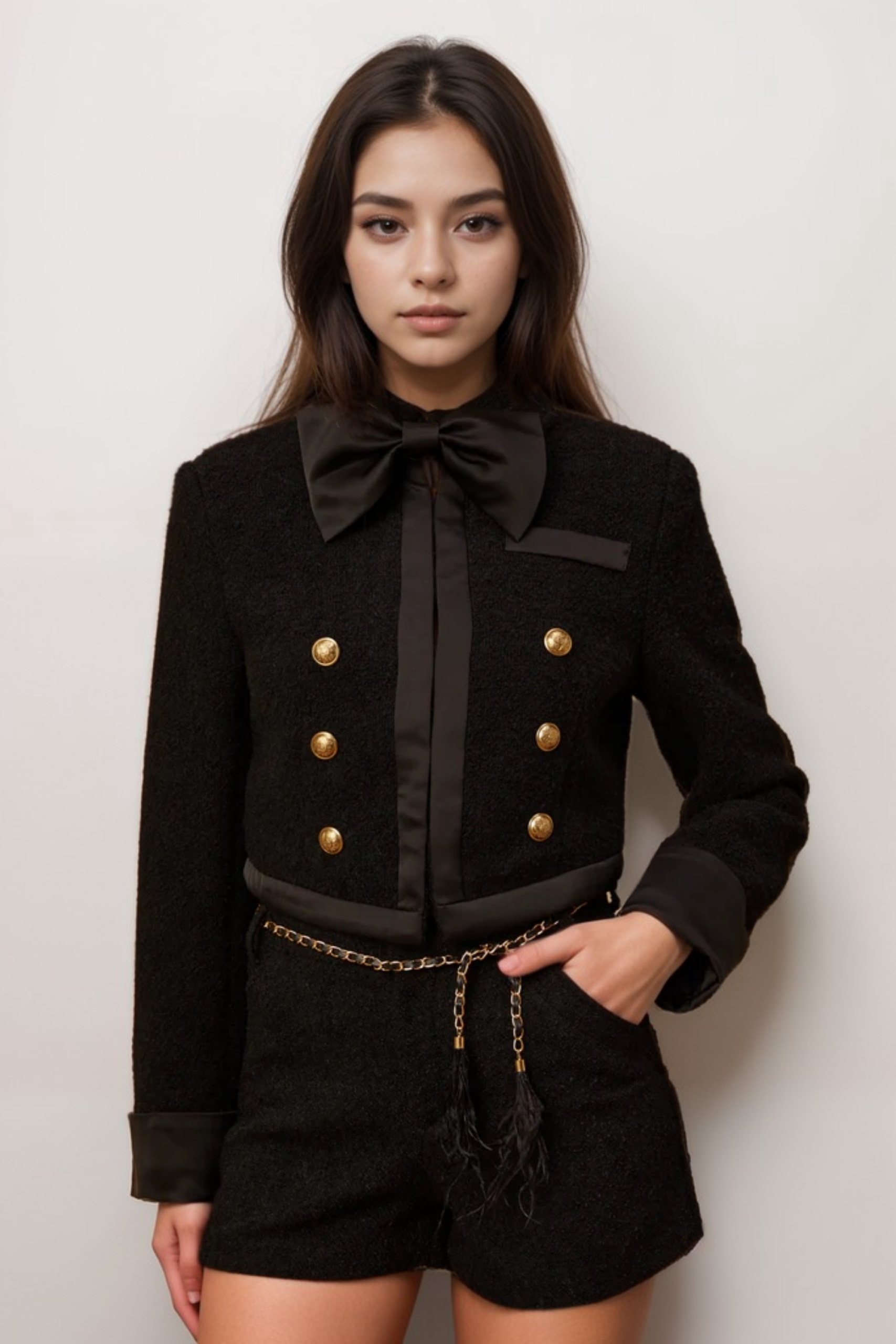ANTONIA BLACK TWEED COORD SET FOR EVENTS