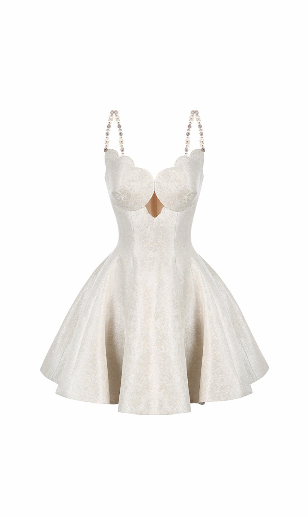 FLARE JACQUARD MINI DRESS FOR PARTY