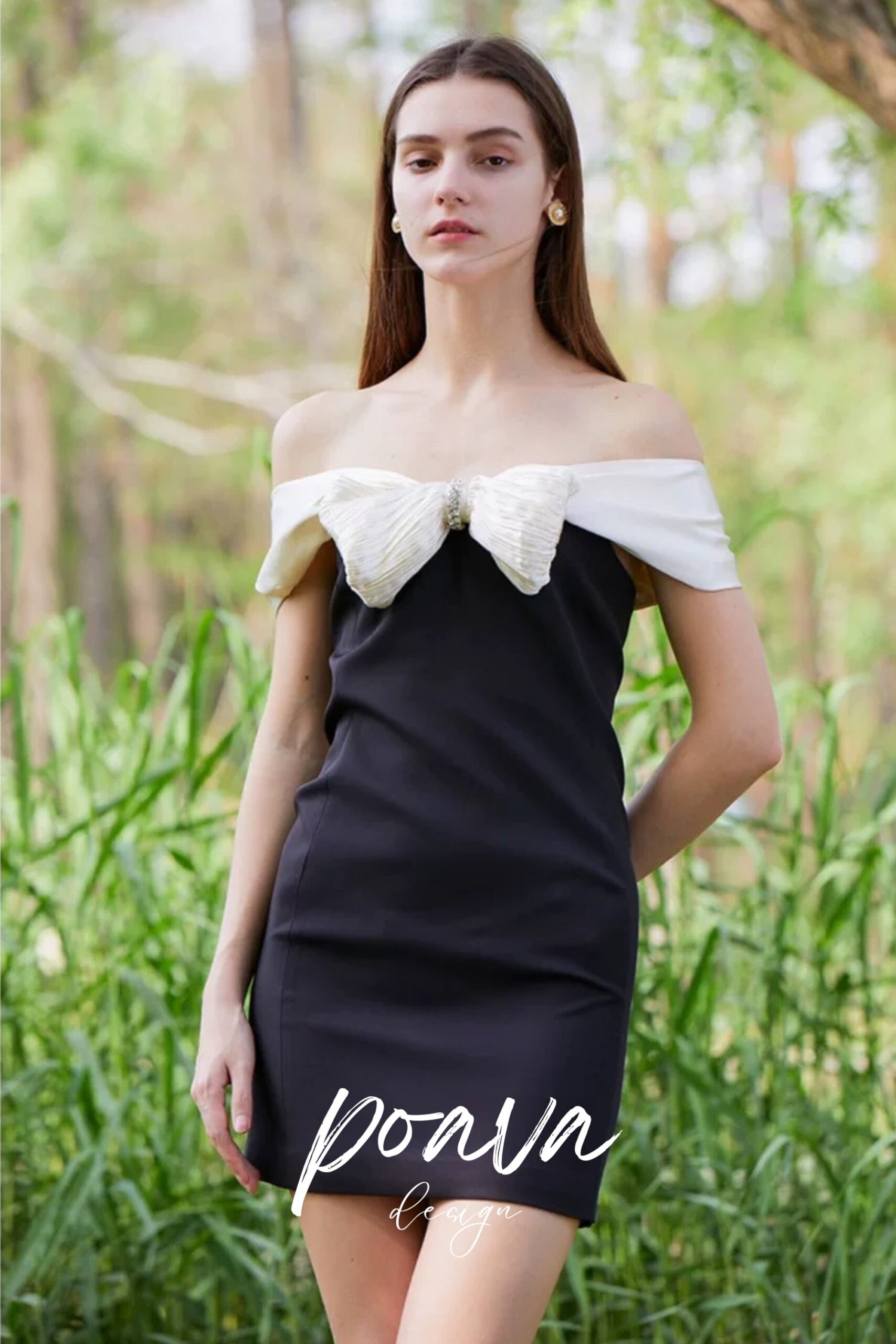 3_62454bac-fafe-4e36-9871-0d10d1d96754 BLACK MINI BOW DRESS FOR COCKTAIL PARTY