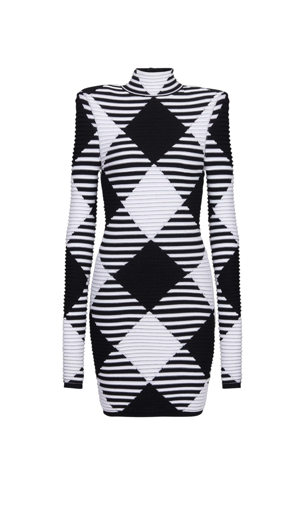 MINI ROLLED GINGHAM KNIT DRESS FOR DAY