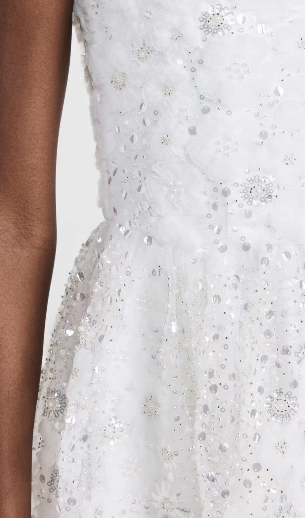 SEQUIN BEADED BANDEAU MINI DRESS FOR PARTY