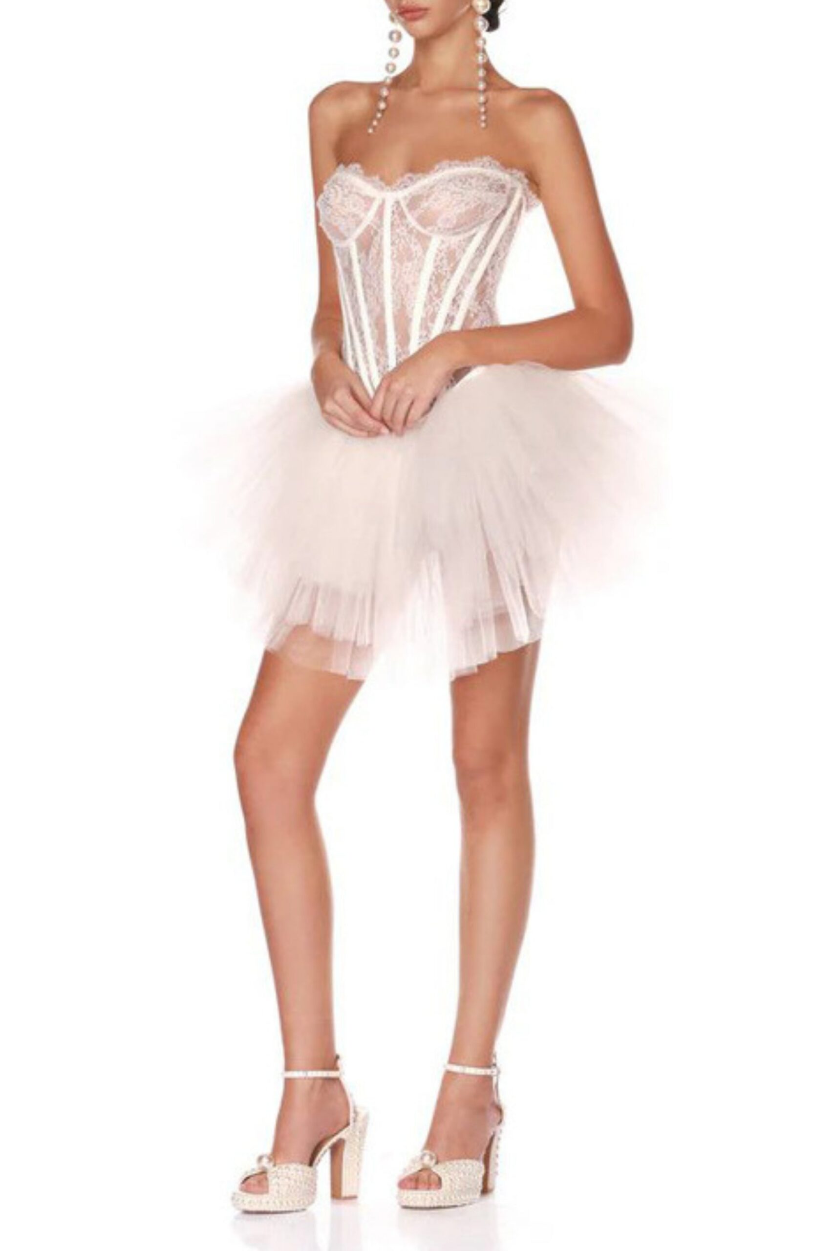 TULLE CORSET MINI DRESS FOR PARTY