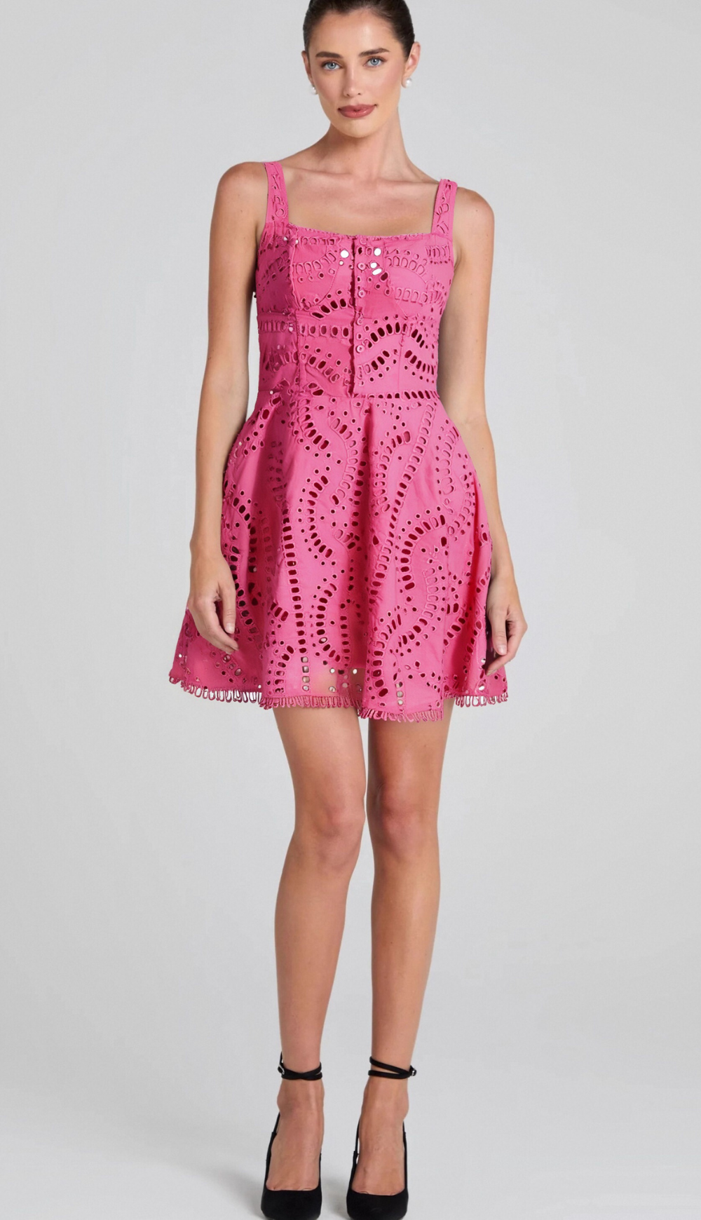 3_a0532603-0a25-4109-b78d-ec0dc957a0d2 EMBROIDERED HOLLOW MINI DRESS HOT PINK PARTY