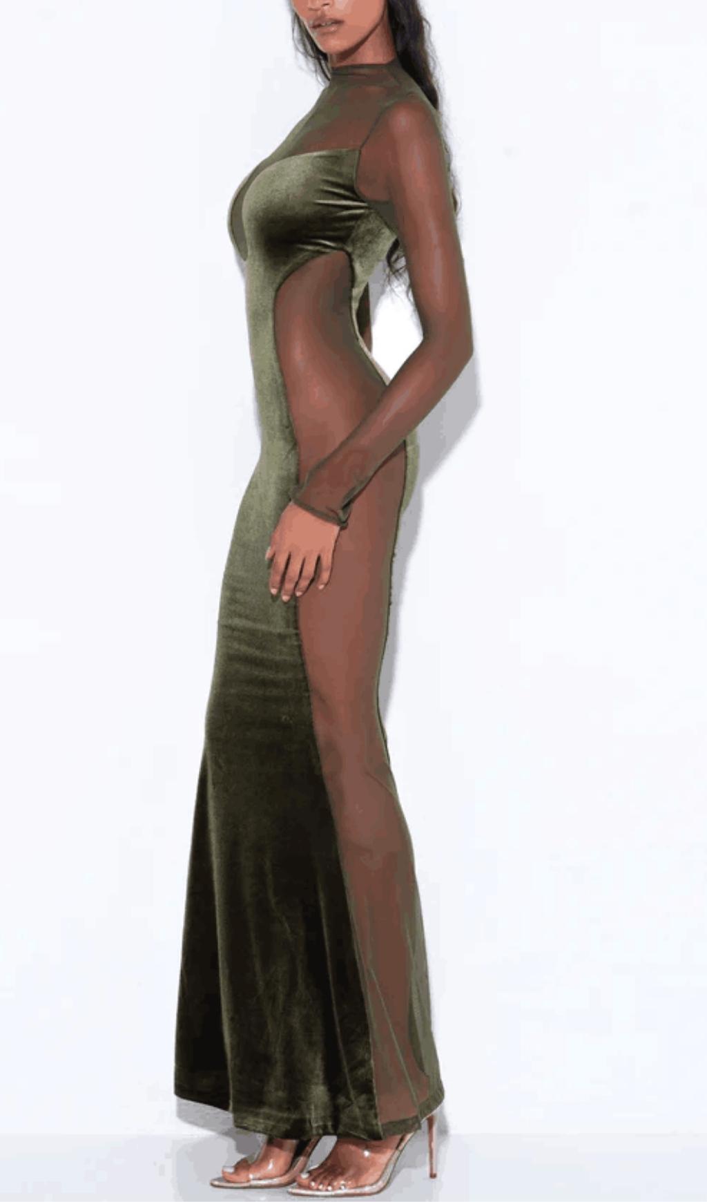 LONG SLEEVE LACE MAXI DRESS FOR WEDDING