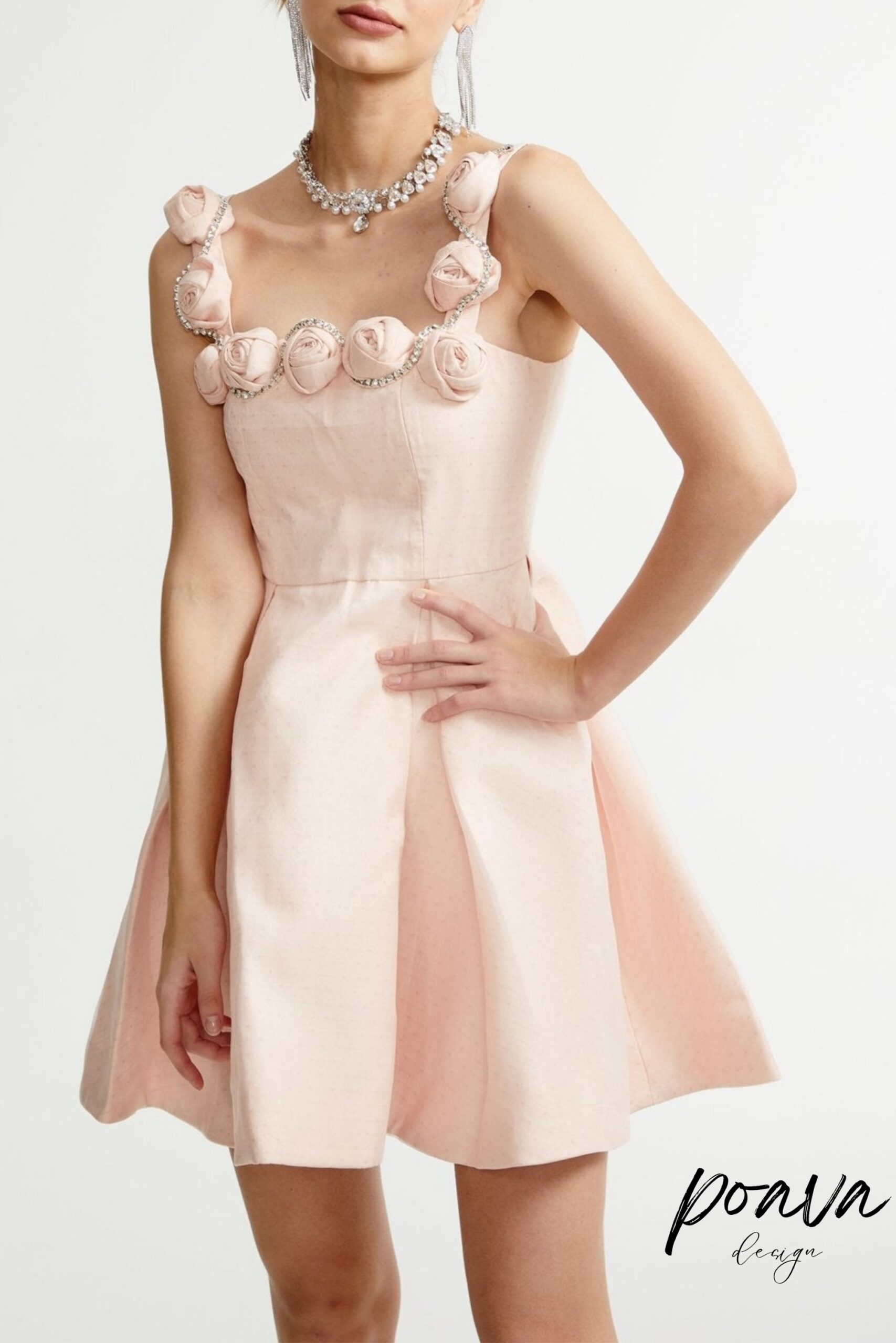 LYSANDRA ROSE A-LINE DRESS FOR WEDDING GUEST