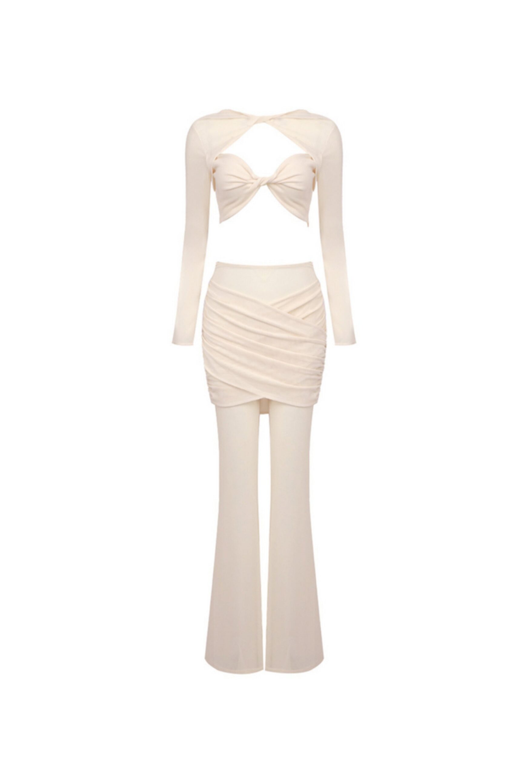 LONG DRAPED TWO PIECE JUMPSUIT NUDE