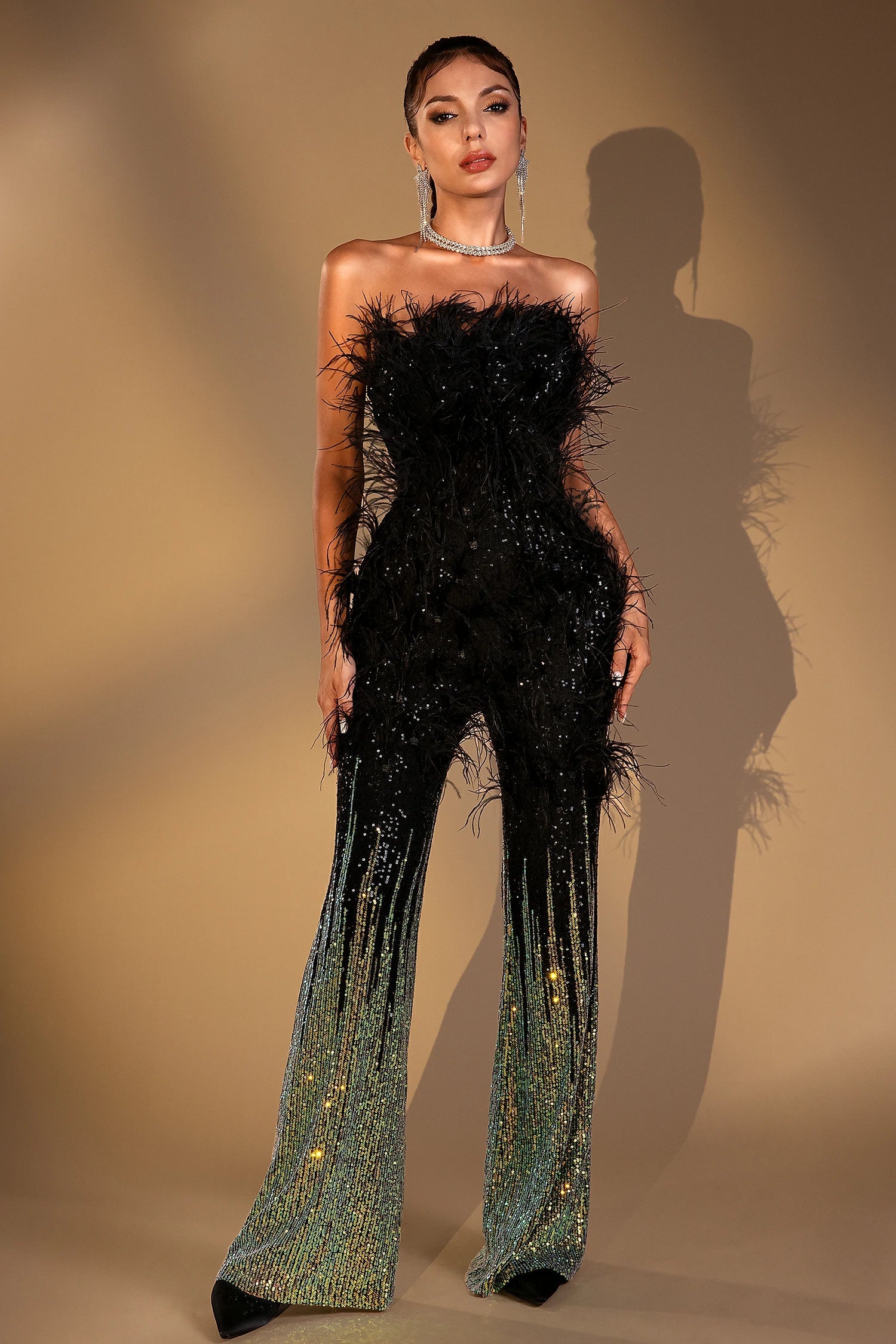 3_e684dda7-215f-4d1b-a40a-2262f3657f05 DAMARI FEATHER SEQUIN JUMPSUIT FOR PARTY