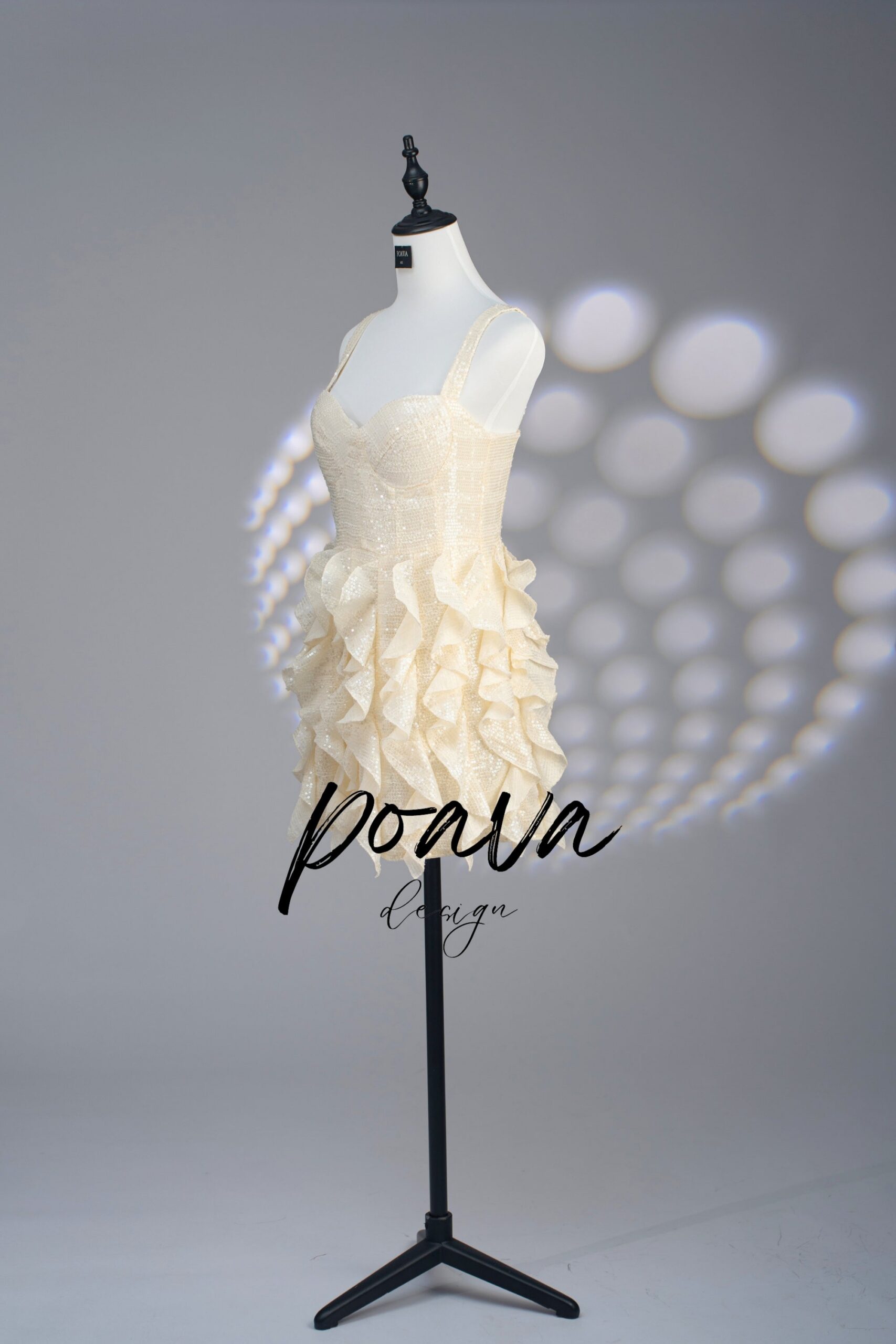 CHIFFON MINI DRESS WHITE WEDDING GUEST PARTY