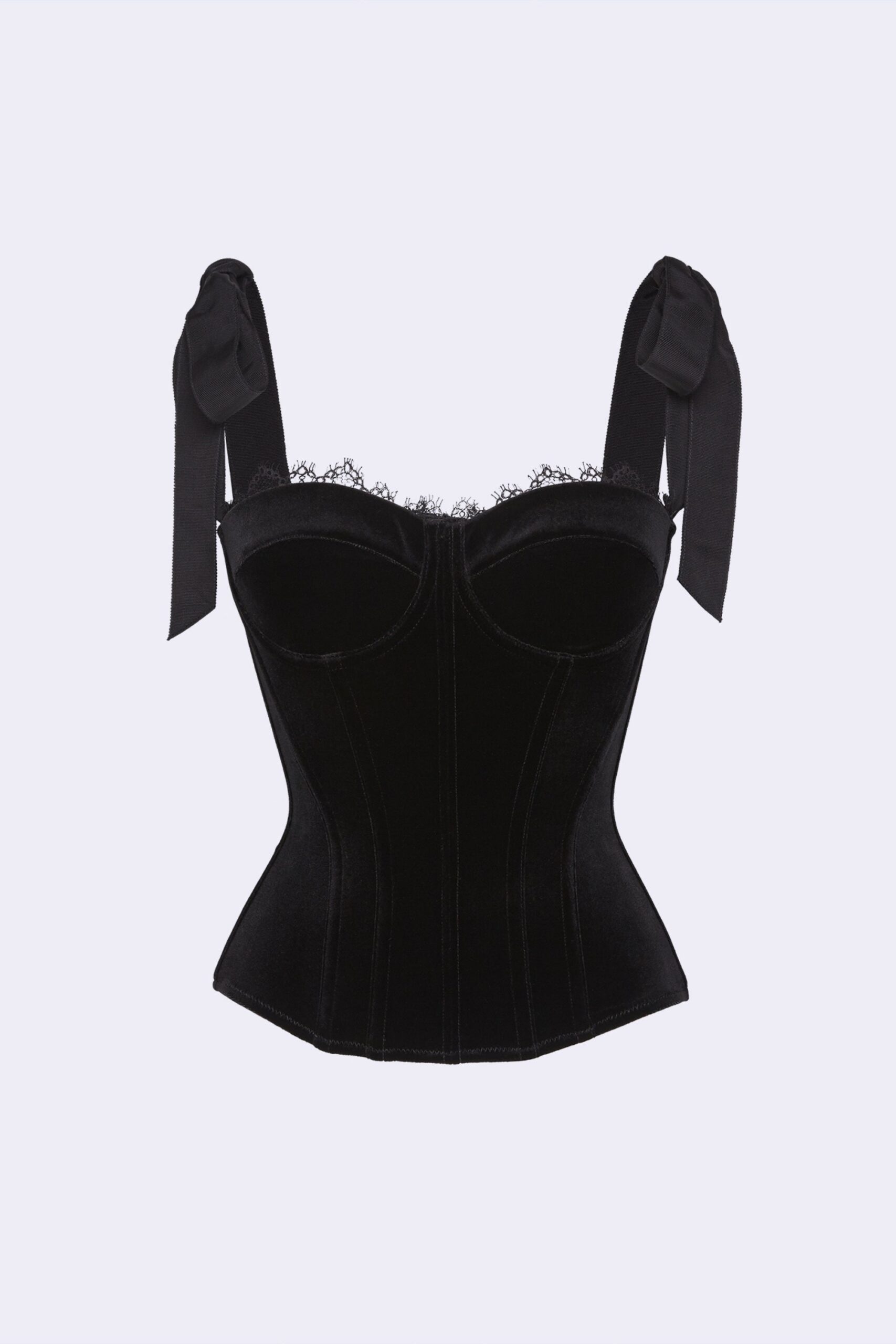 CORA BLACK VELVET BUSTIER CORSET MINI DRESS SUIT