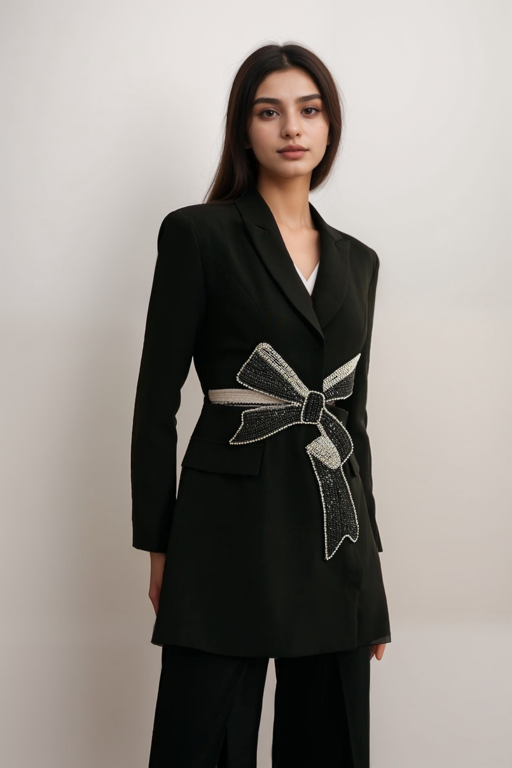 3_fb81cde3-b560-436f-8fcd-c8fa0d8f8e5f JUSTINE BLACK BOWKNOT CUTOUT BLAZER
