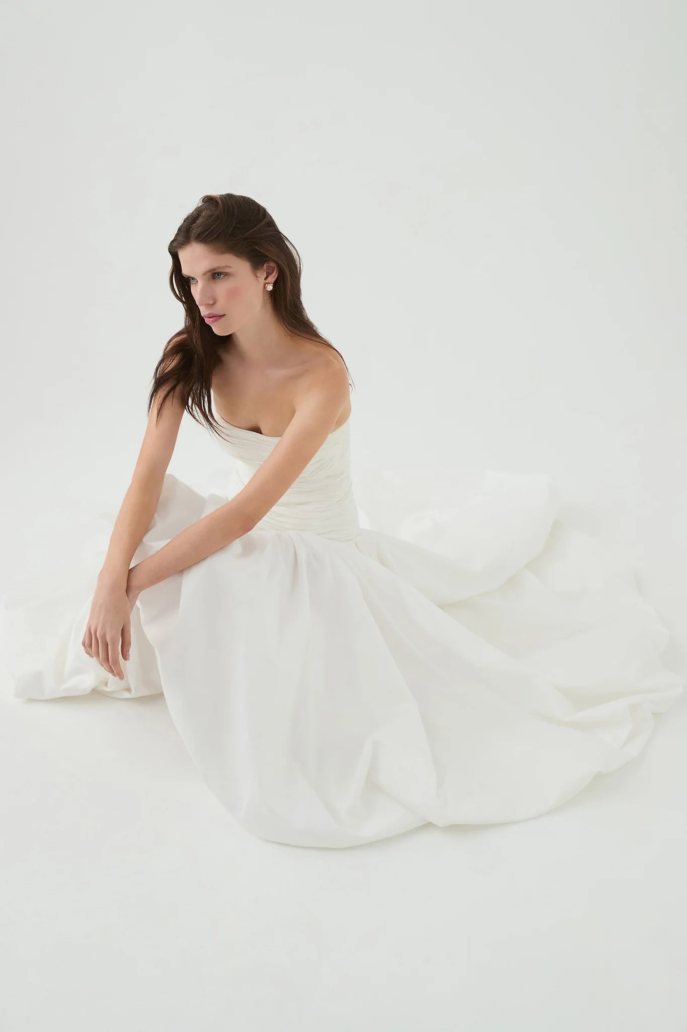NANCY BUBBLE HEM IVORY MAXI DRESS