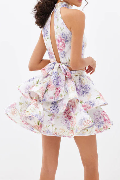 JESSICA PINK BACKLESS HALTER SKIRT SET – PARTY