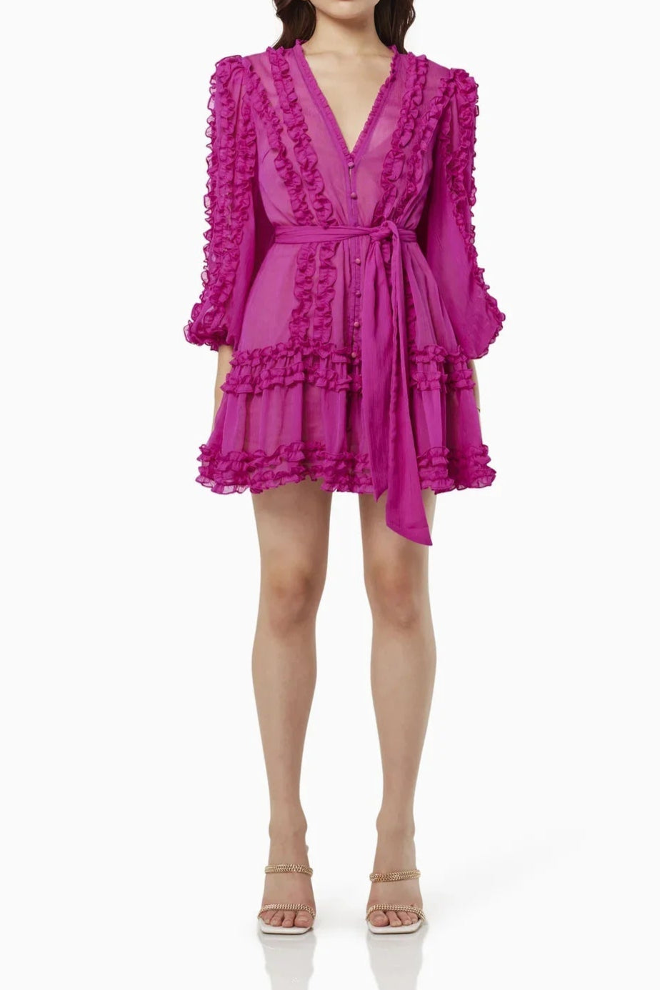 3d4c07ed-acdd-42fc-8404-adadd4c9c336 LARA CHIFFON ROSE RED FLORAL HEM MINI DRESS