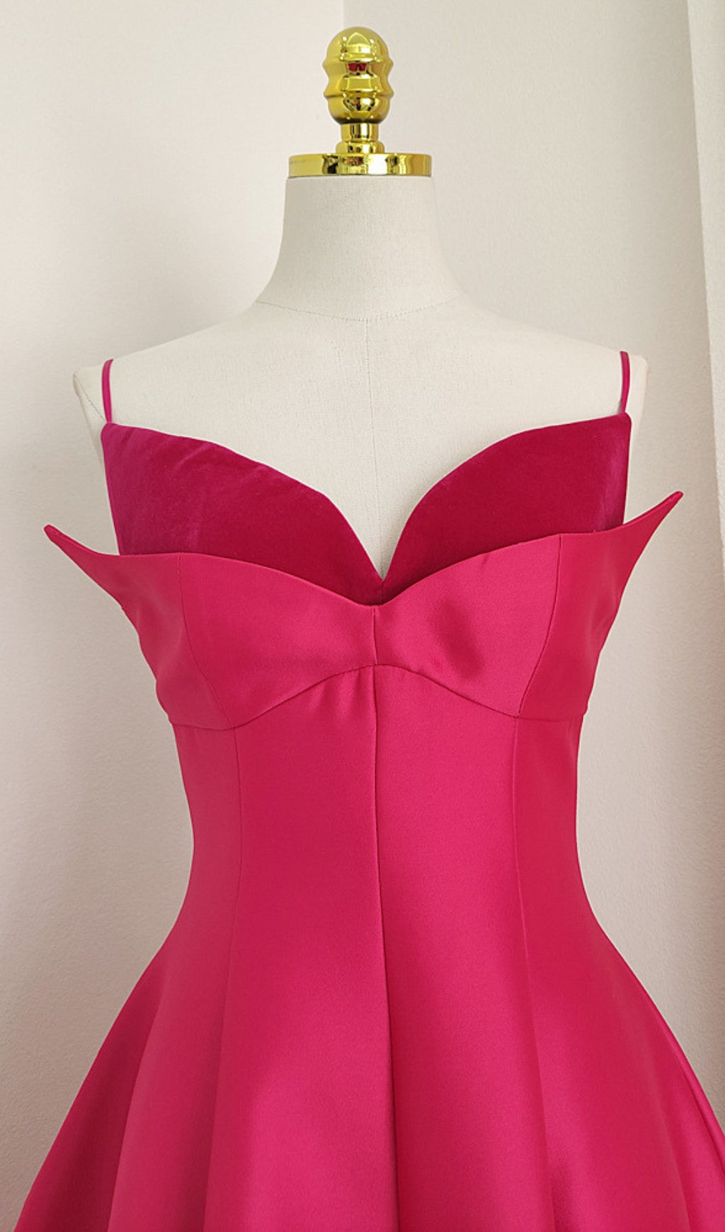 PATCHWORK ROSE RED MIDI DRESS FOR PARTIES