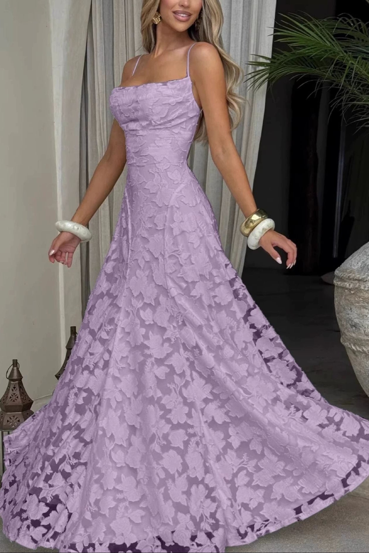 FRANCIS MAXI DRESS PURPLE | ELEGANT A-LINE FORMAL