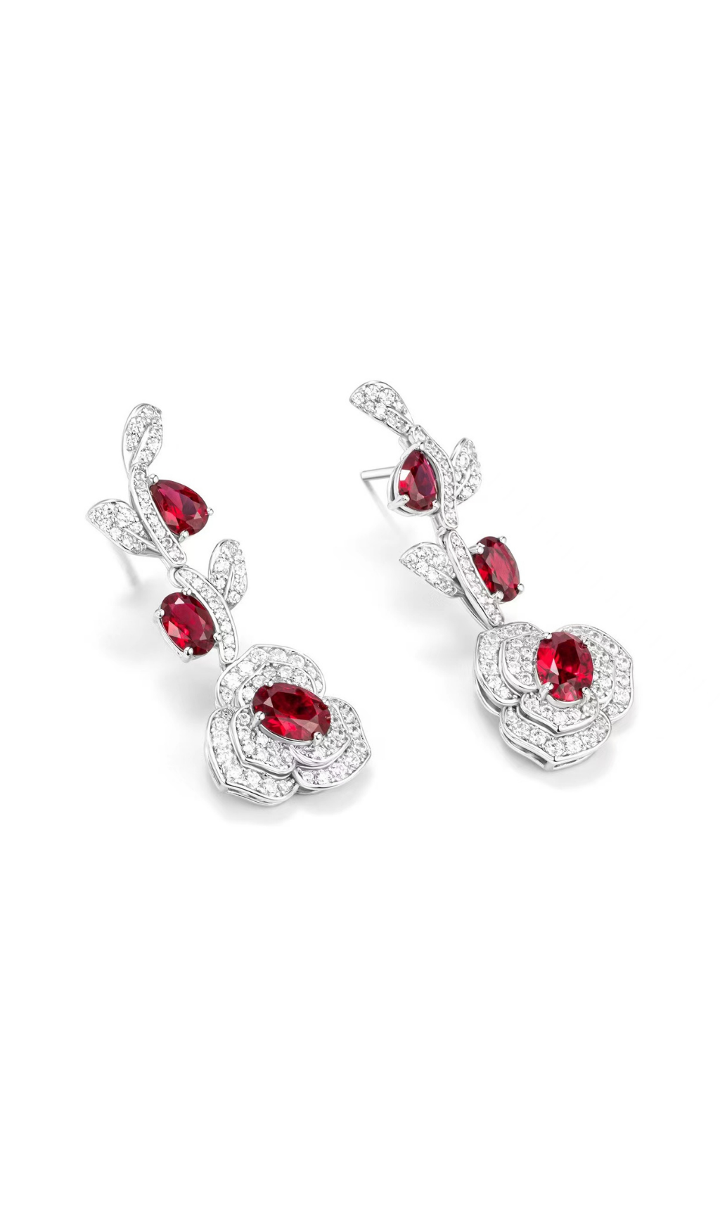 AZORITE ROSE GEM DROP EARRINGS FOR WEDDING