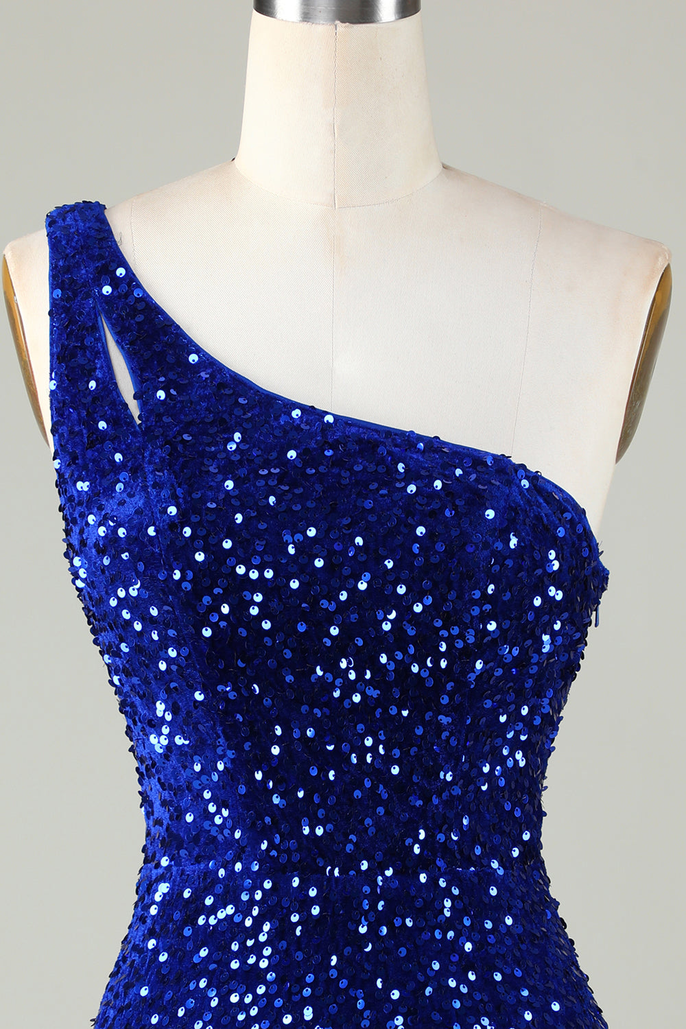 SEQUIN ONE-SHOULDER ORANGE TIGHT BEADING HOMECOMING DRESS