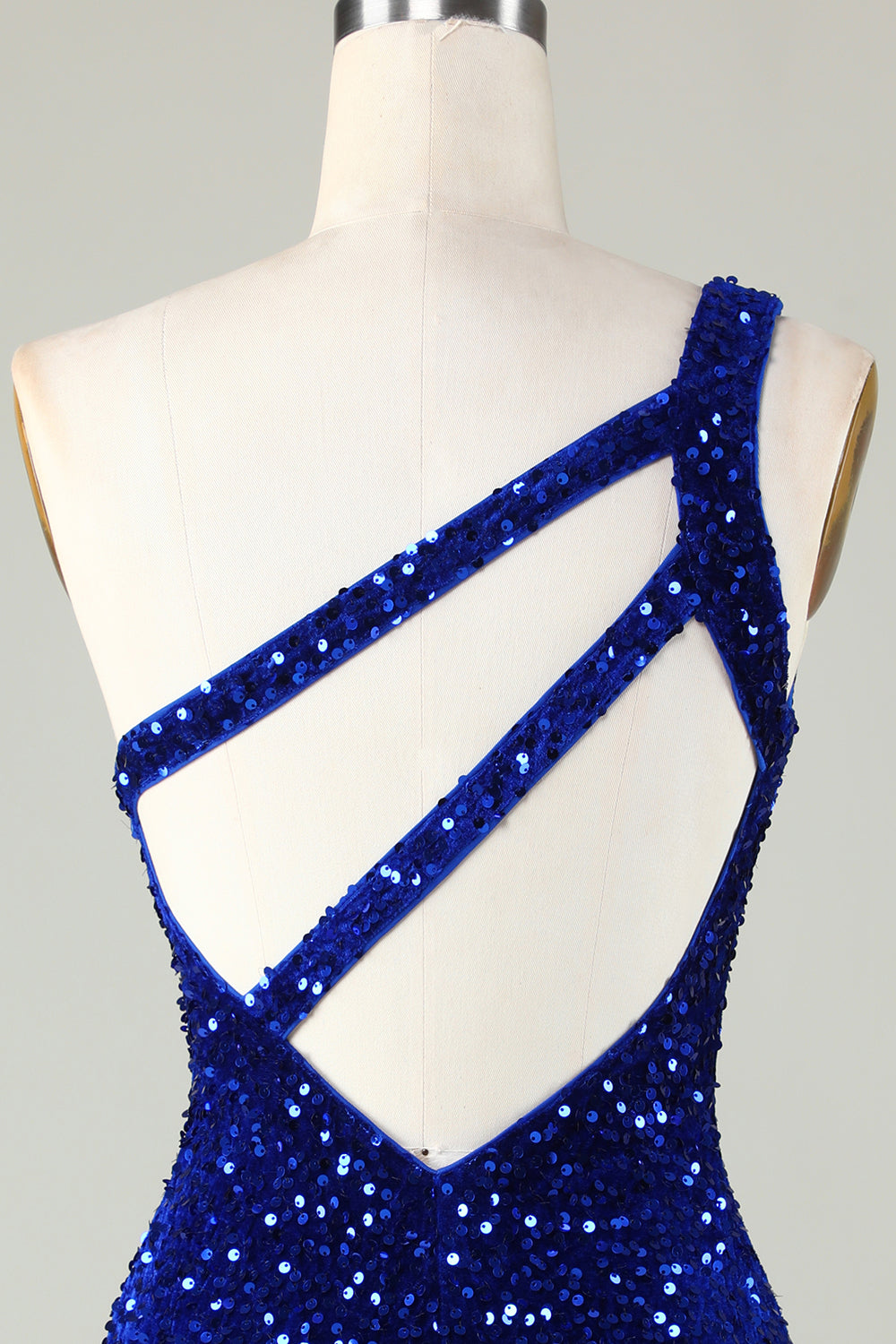 SEQUIN ONE-SHOULDER ORANGE TIGHT BEADING HOMECOMING DRESS