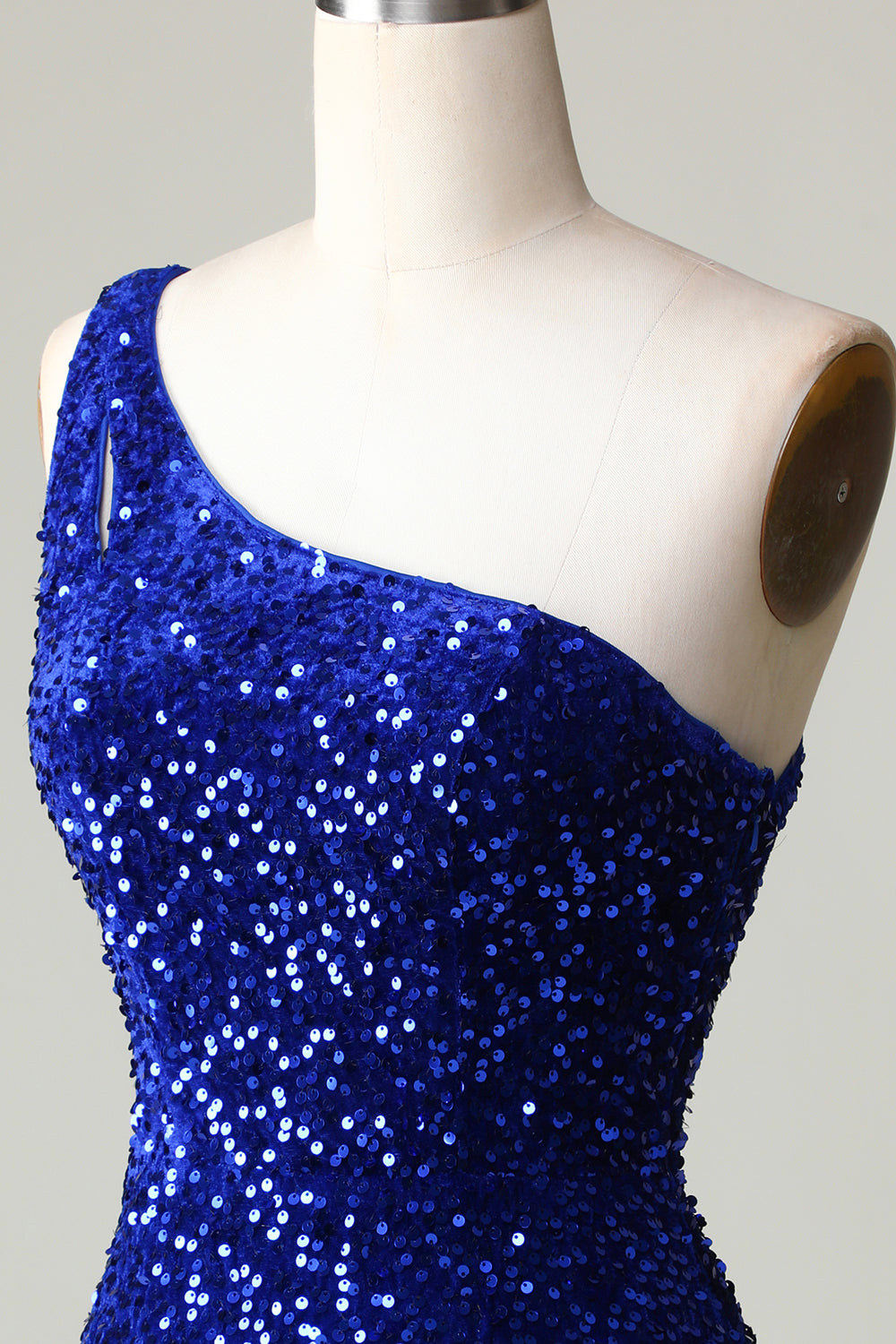 SEQUIN ONE-SHOULDER ORANGE TIGHT BEADING HOMECOMING DRESS