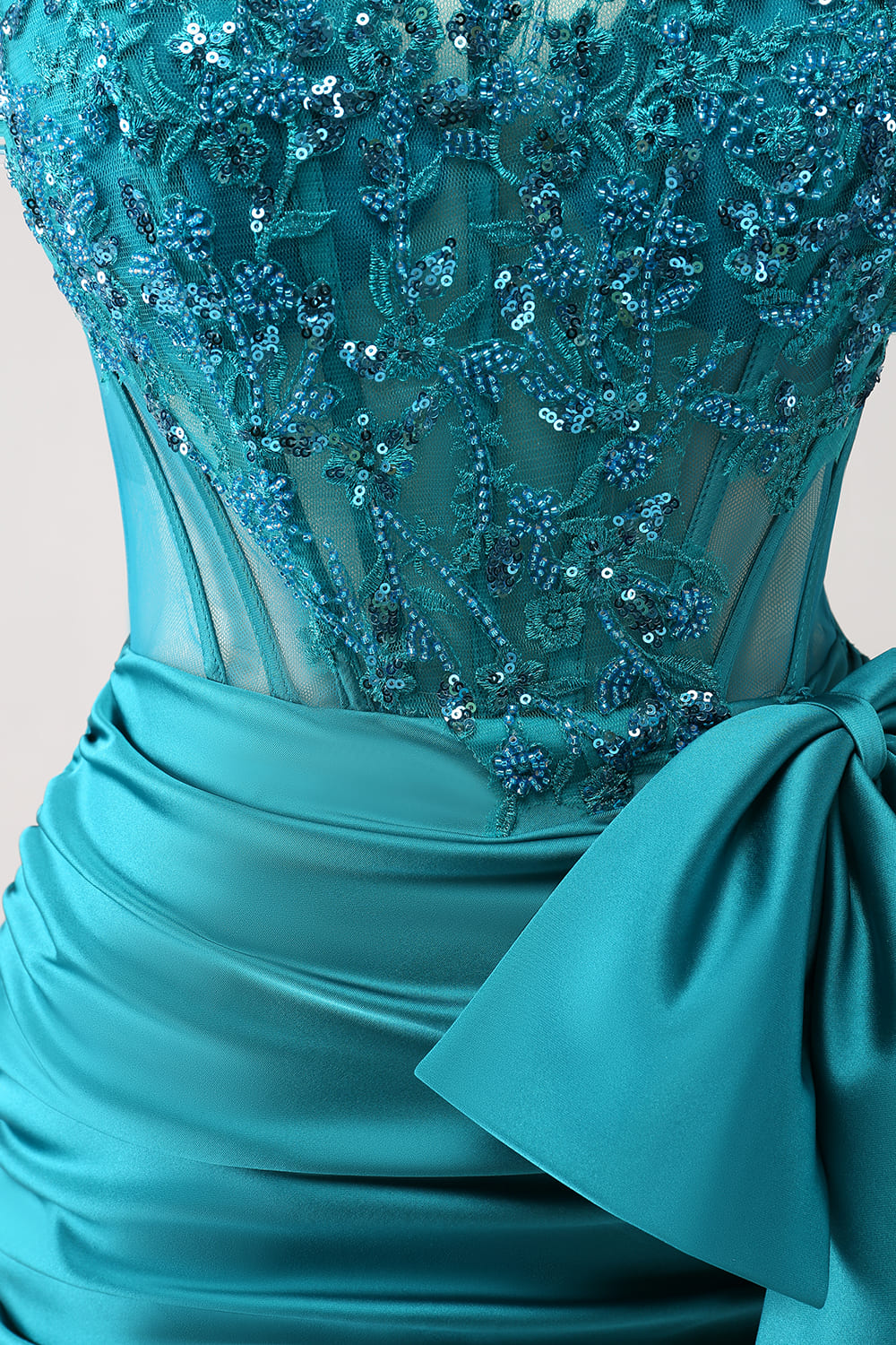 SPARKLY NAVY STRAPLESS BEADED HOMECOMING DRESS