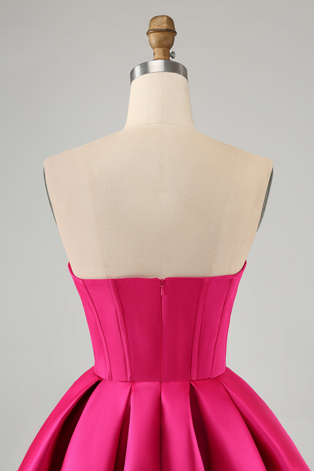 FUCHSIA A-LINE SWEETHEART CORSET HOMECOMING DRESS