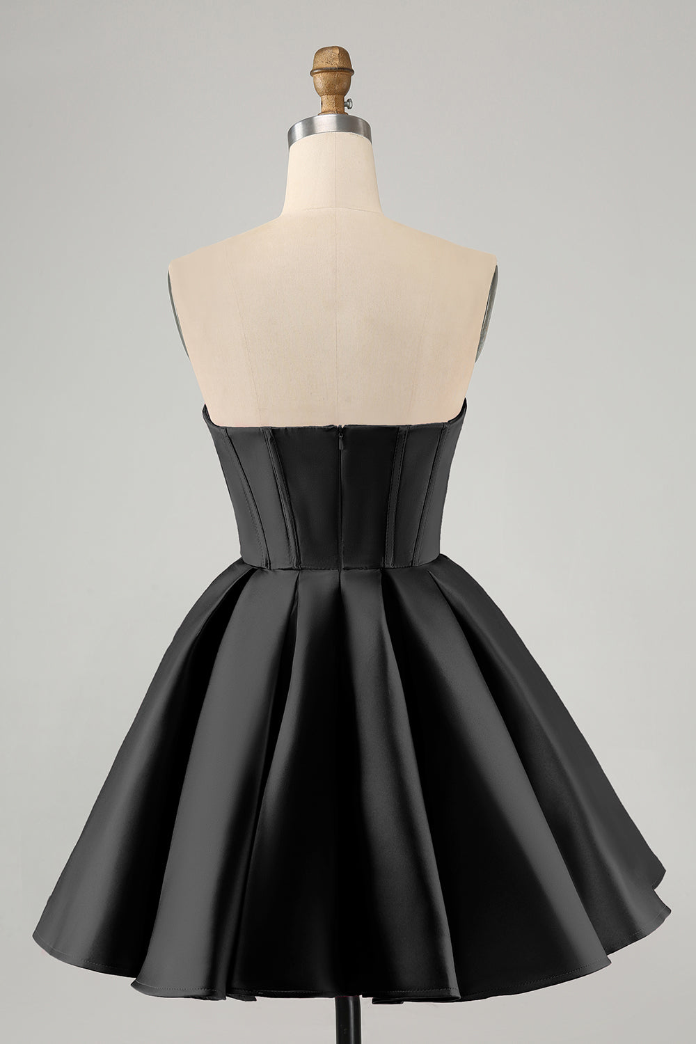 FUCHSIA A-LINE CORSET HOMECOMING DRESS WITH BEADING