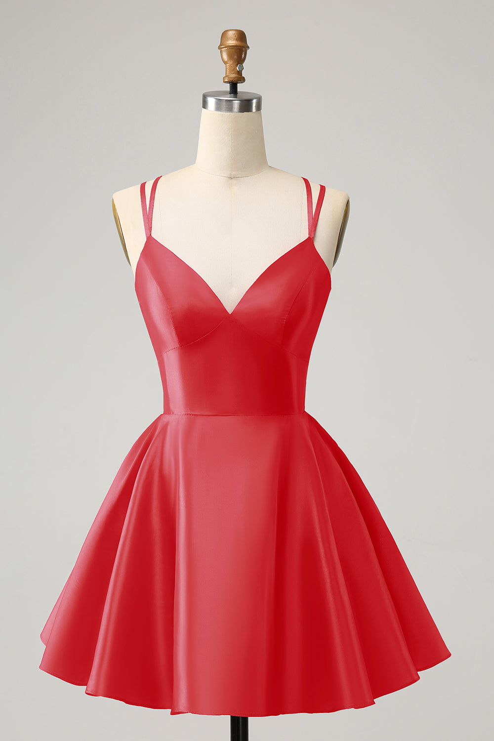 FUCHSIA A-LINE BACKLESS HOMECOMING MINI DRESS