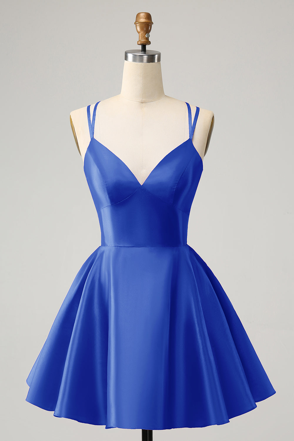 FUCHSIA A-LINE BACKLESS HOMECOMING MINI DRESS