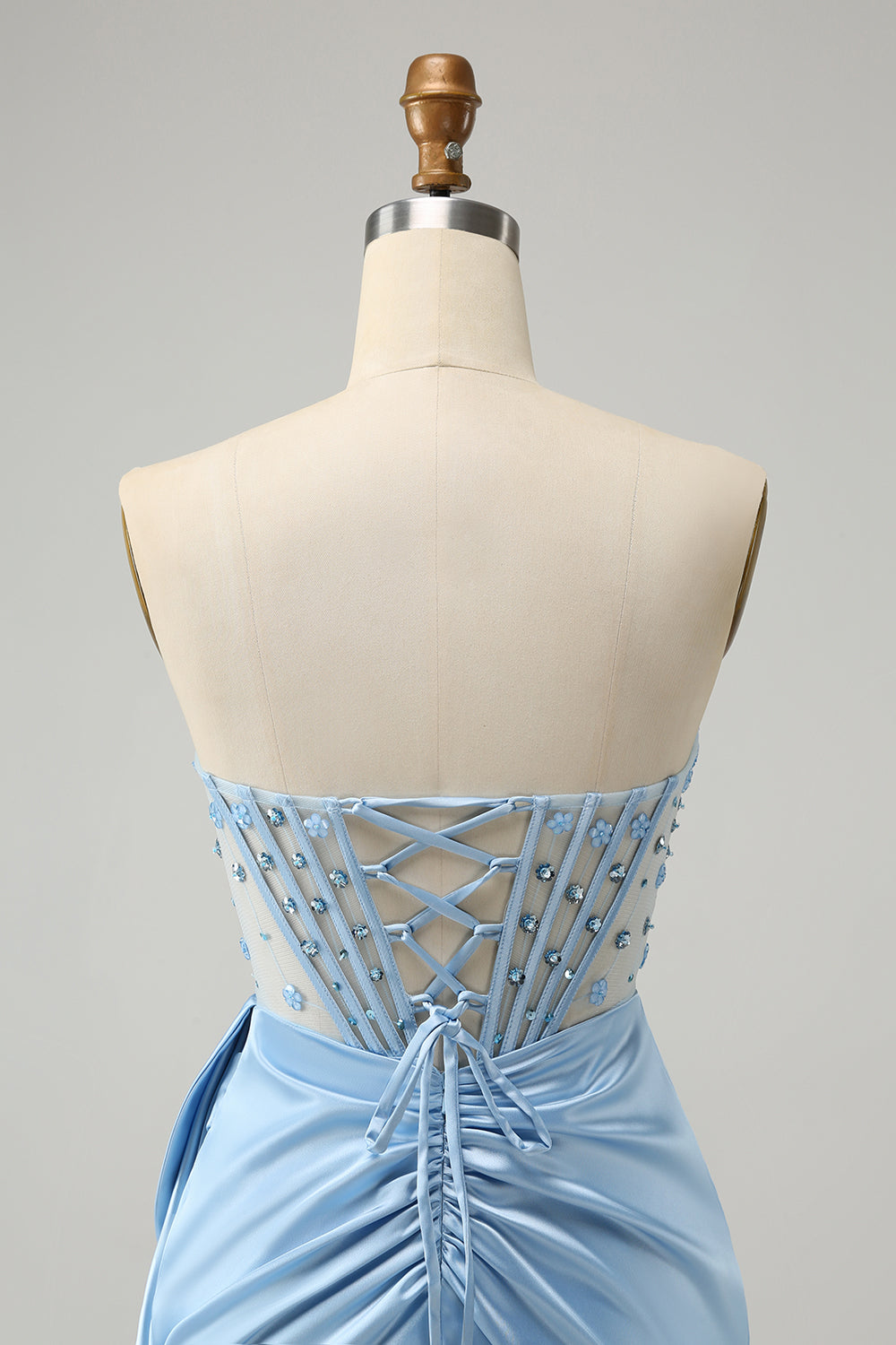 SPARKLY BLUE BODYCON SWEETHEART HOMECOMING CORSET DRESS