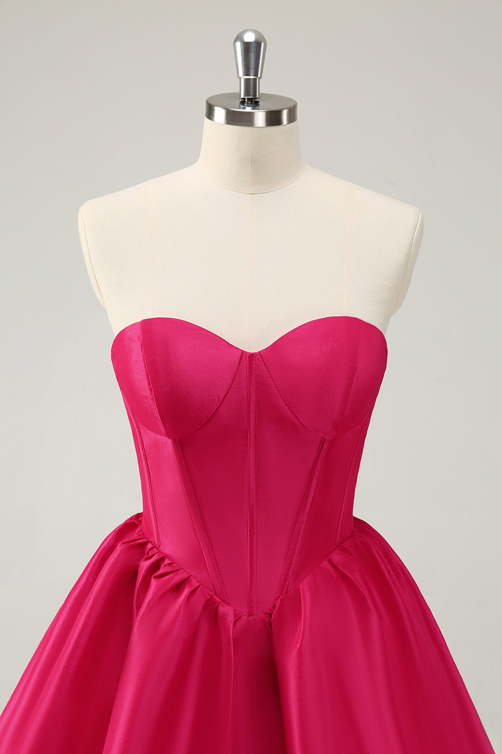 FUCHSIA A-LINE SWEETHEART CORSET HOMECOMING DRESS