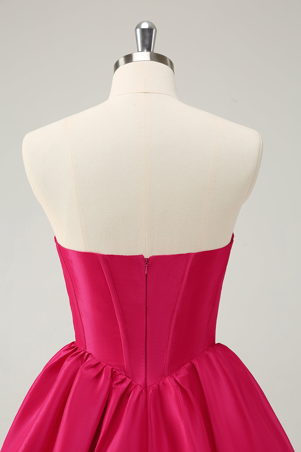 FUCHSIA A-LINE SWEETHEART CORSET HOMECOMING DRESS