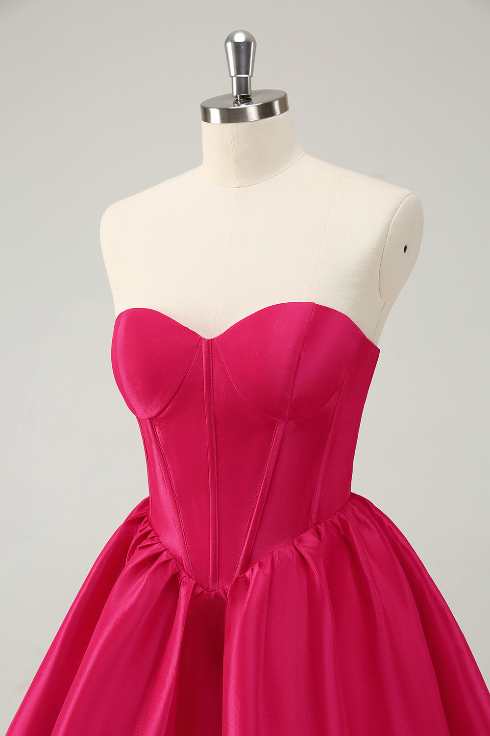 FUCHSIA A-LINE SWEETHEART CORSET HOMECOMING DRESS