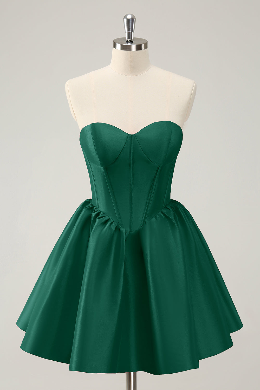 FUCHSIA A-LINE SWEETHEART CORSET HOMECOMING DRESS