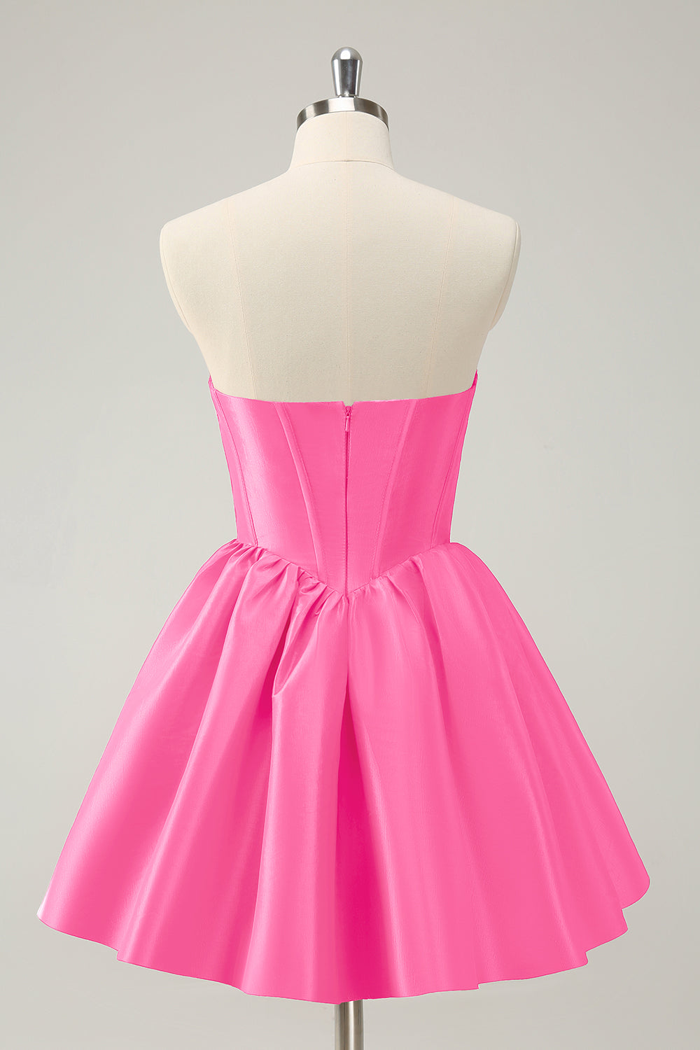 FUCHSIA A-LINE SWEETHEART CORSET HOMECOMING DRESS