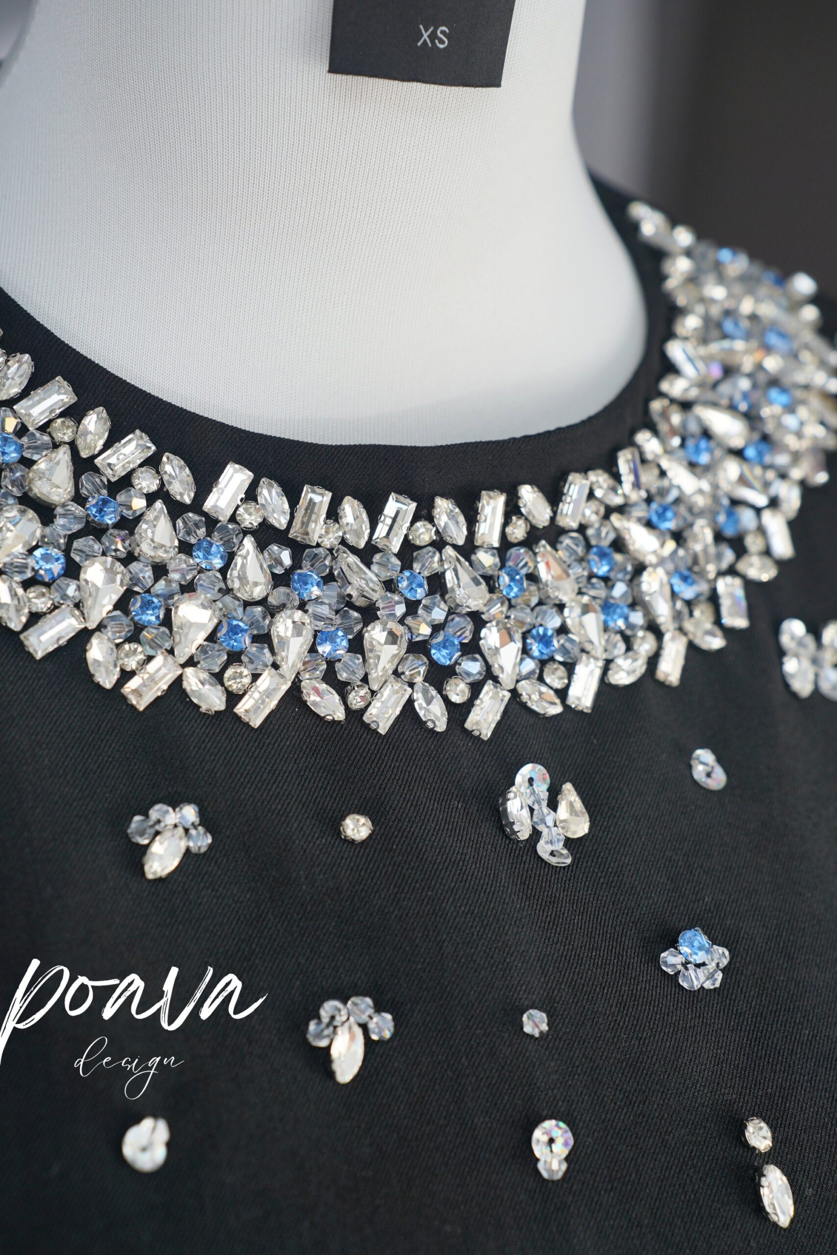 JALENA CRYSTAL MINI DRESS FOR EVENING PARTY