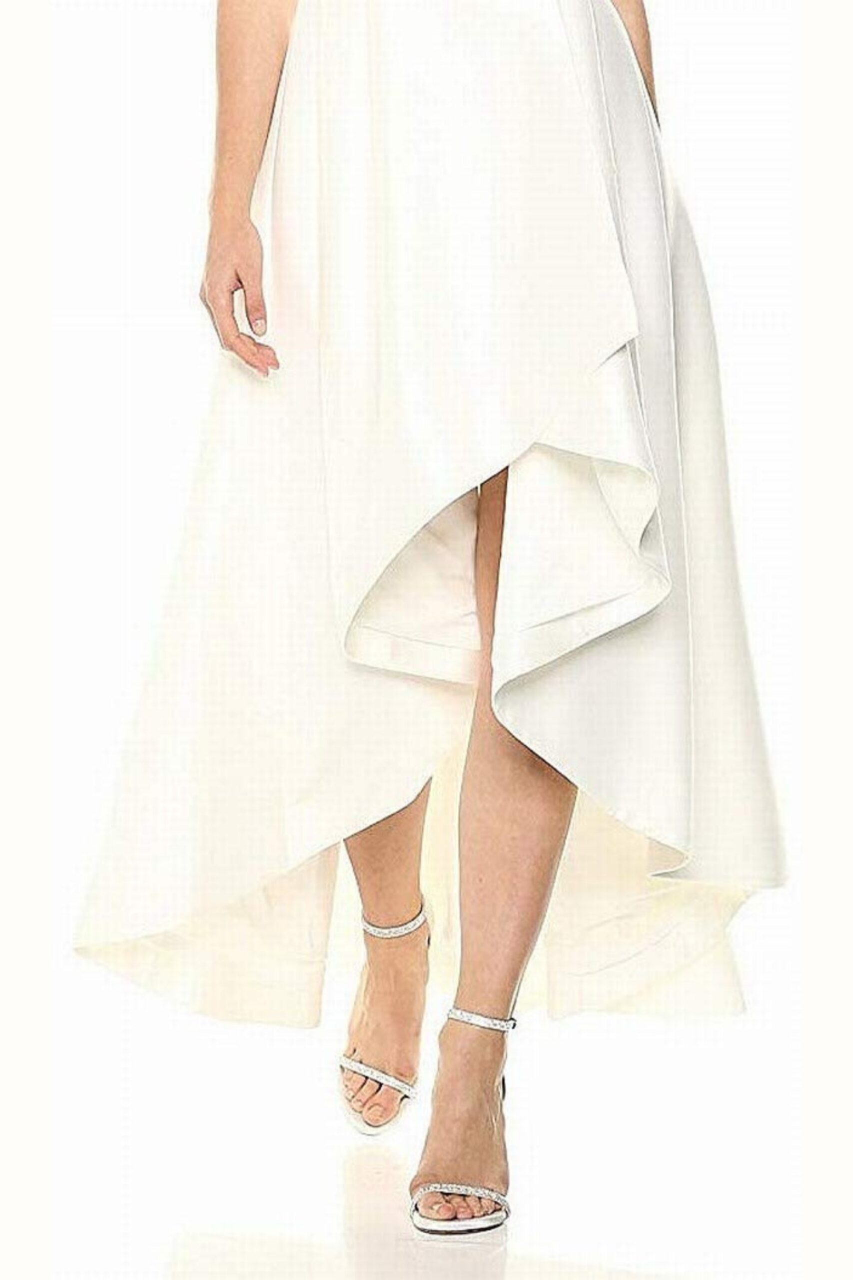 SLEEVELESS V-NECK MIDI DRESS, BEIGE CASUAL