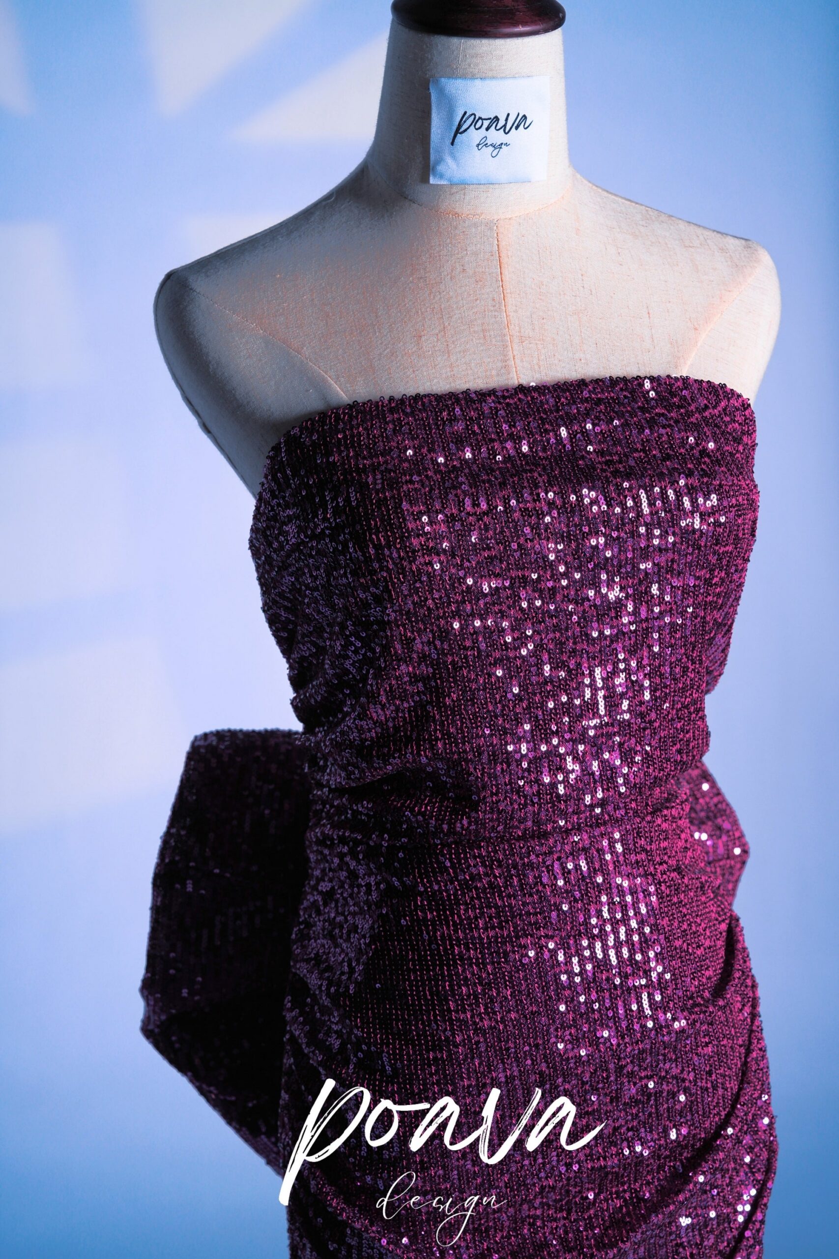 BANDAGE BOW SEQUIN PURPLE MINI DRESS