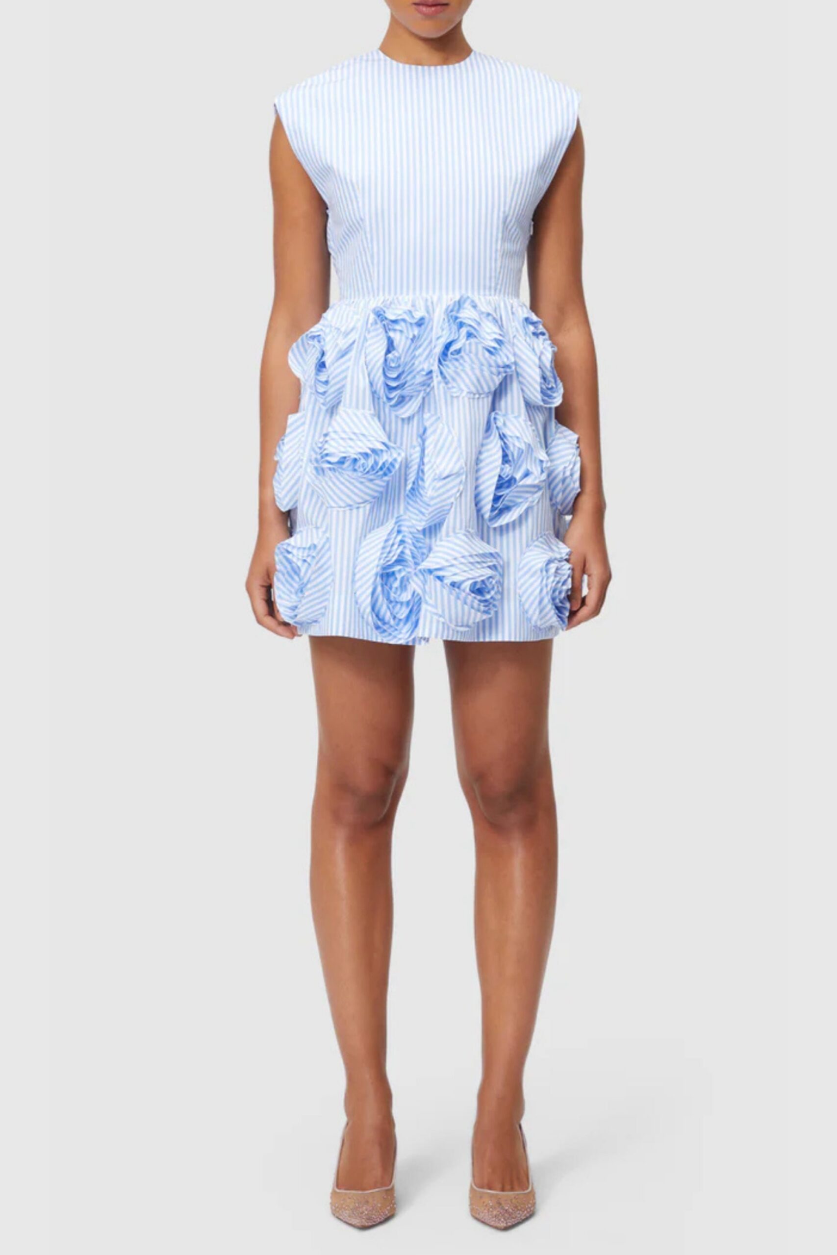 428_1d2c91ef-d179-4e03-9c4a-826891092b85 XAVIERA ROSE BLUE APPLIQUE MINI DRESS