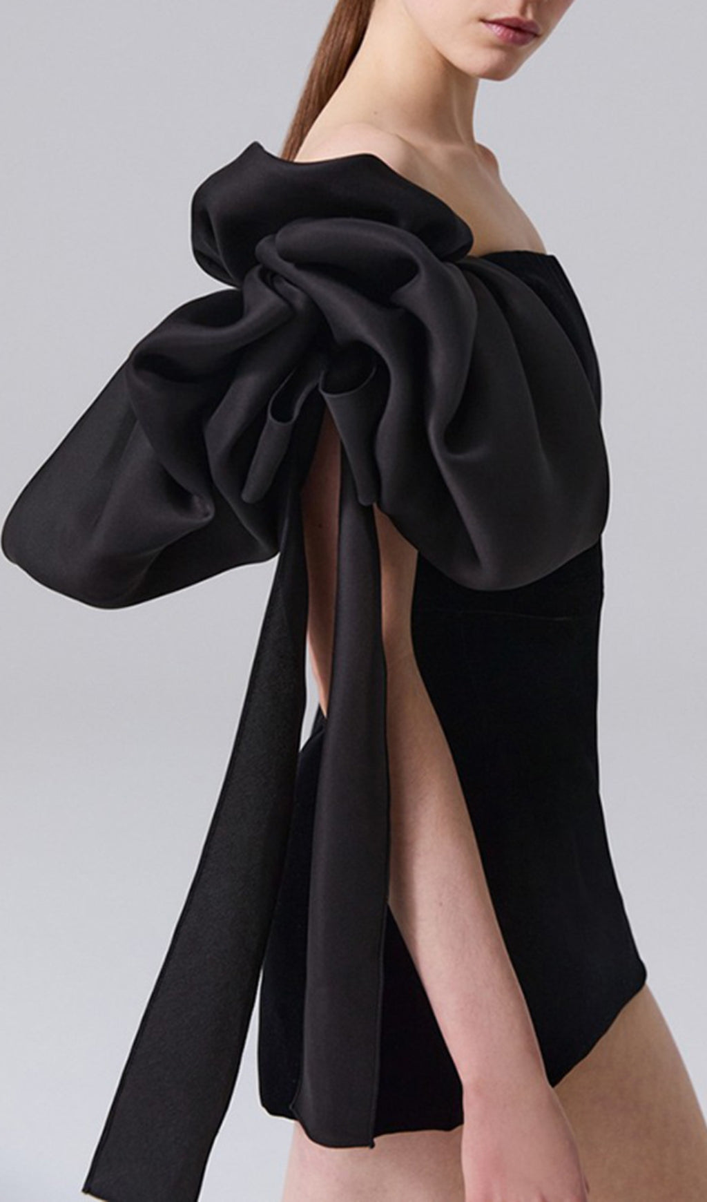 OFF-SHOULDER BLACK MINI DRESS, PARTY