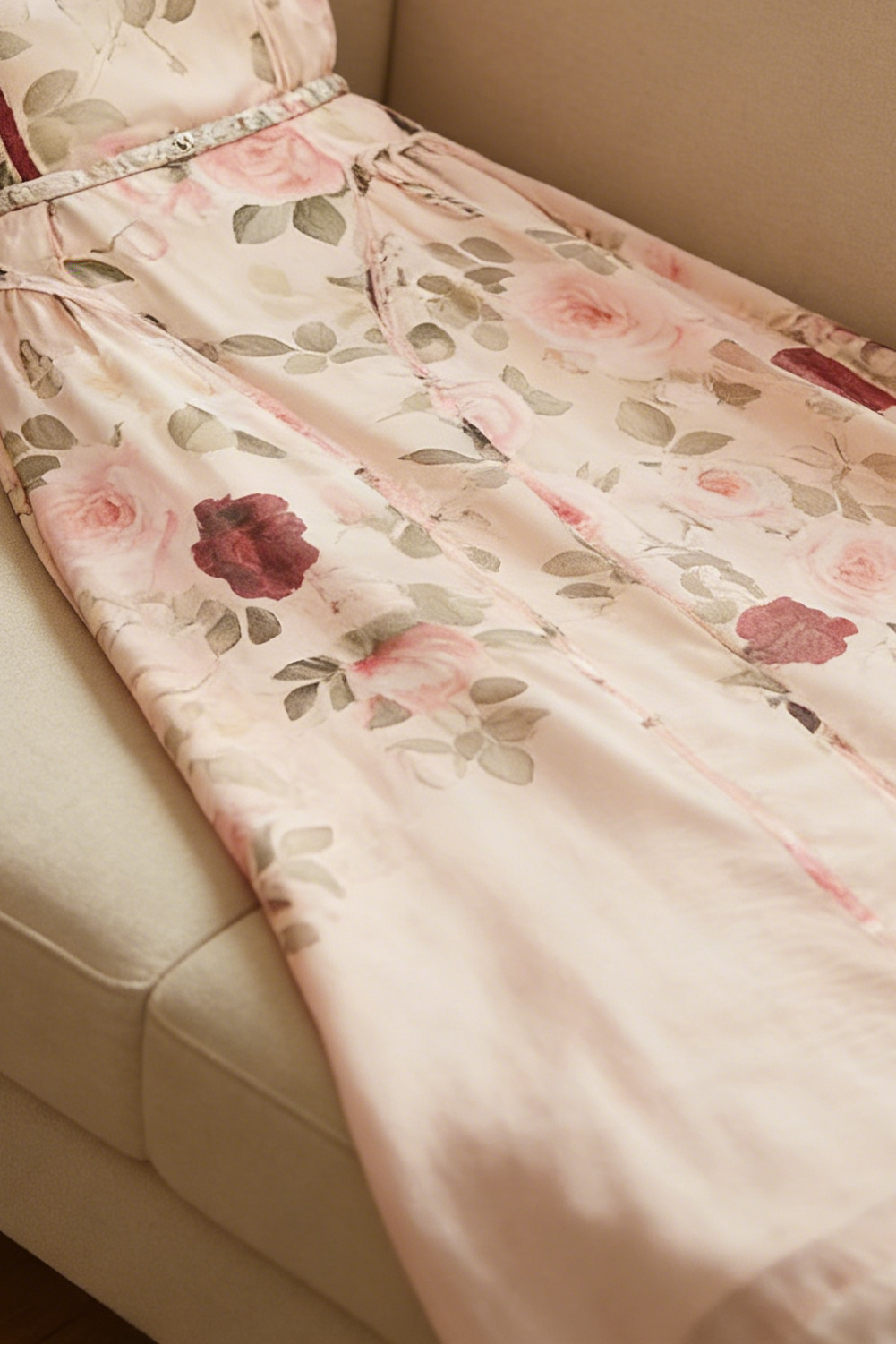 SLEEVELESS ROSE MESH MAXI DRESS, PRINT SUMMER
