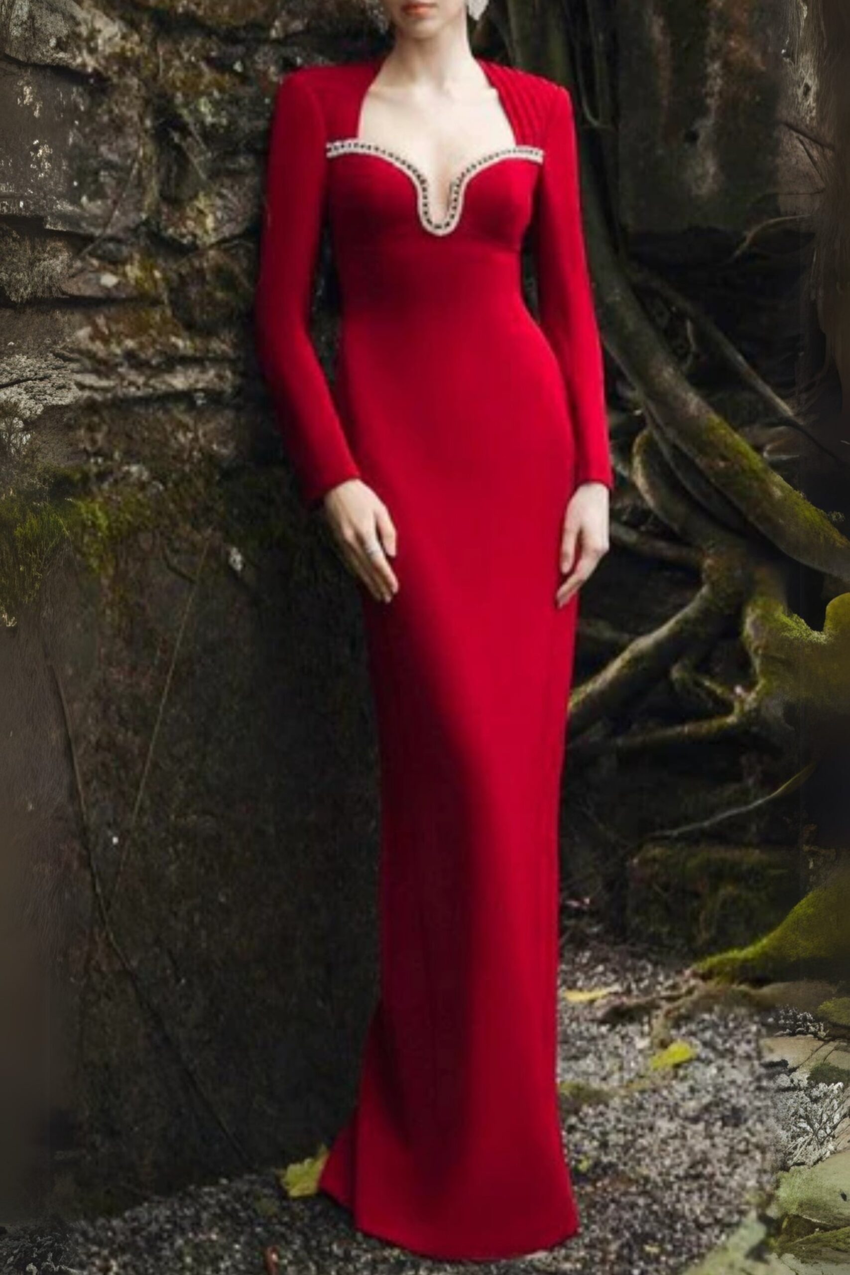 449_29bf0219-fe56-4417-a62b-3c1e89494bbf SYLVIA CRYSTAL MAXI DRESS, RED, LONG SLEEVE FORMAL
