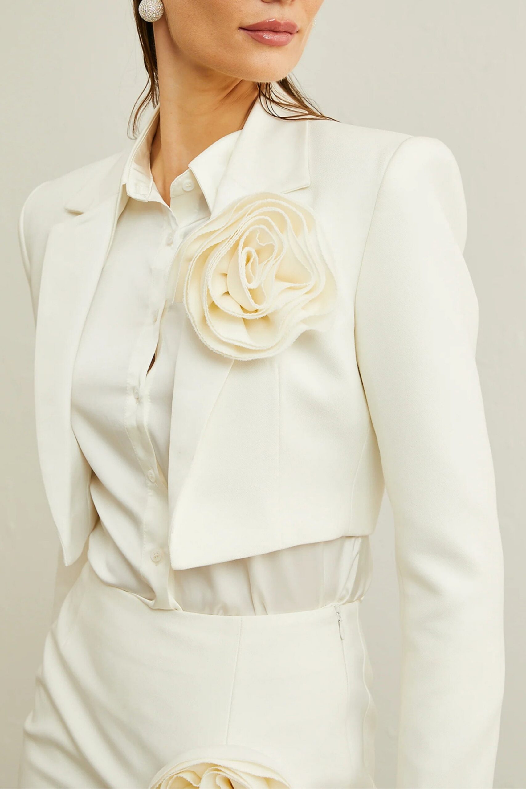 MODERN FLORAL MIDI SKIRT SET FOR WEDDING GUEST