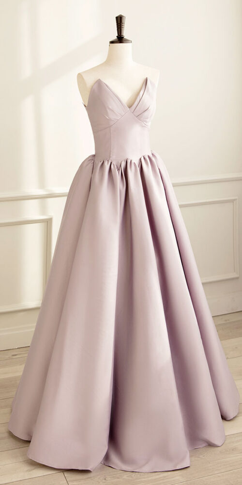 A-line Satin Pink maxi Dress A-line Satin Pink maxi Dress