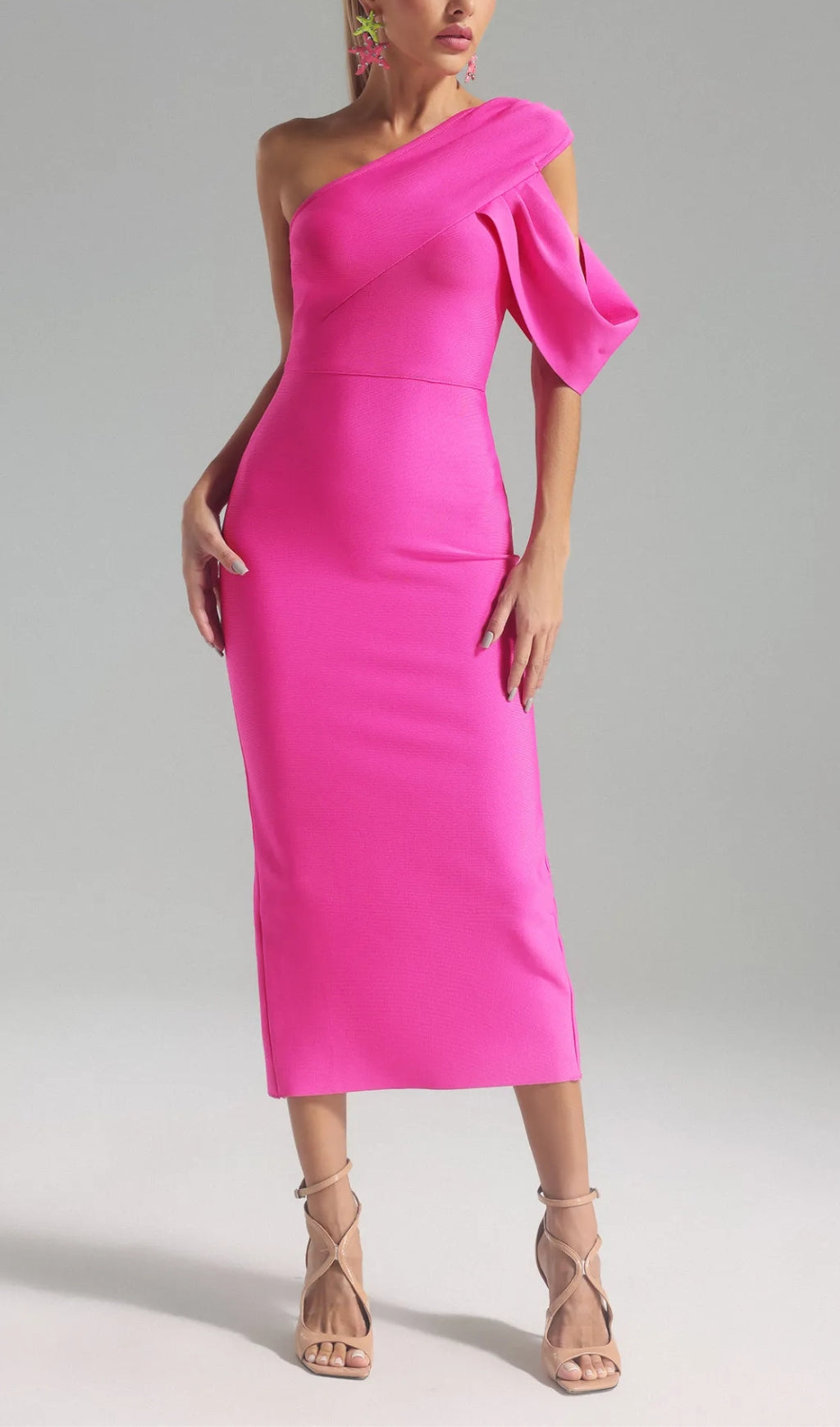 ALEXIS ONE SHOULDER BANDAGE PARTY DRESS