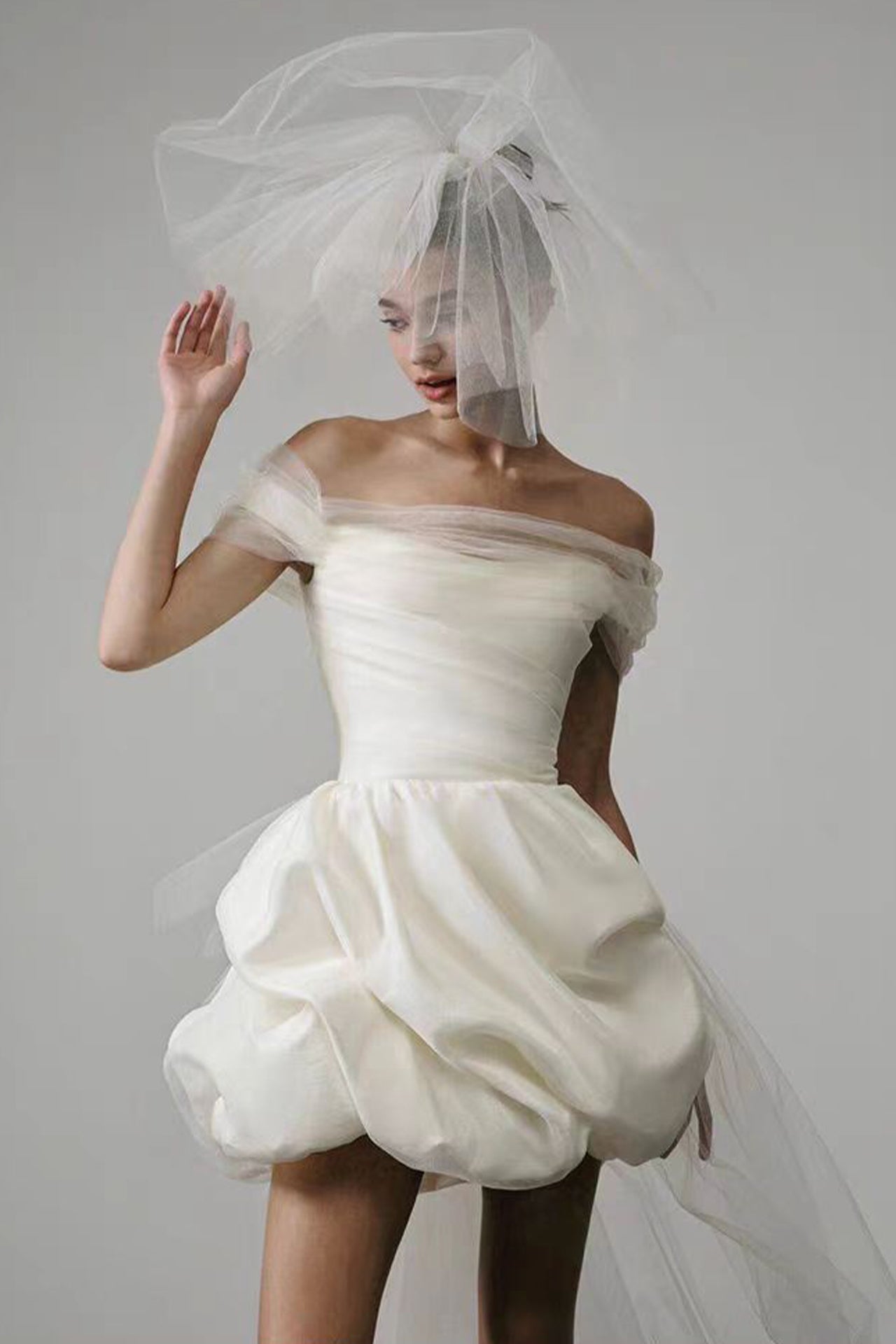 KEIRA STRAPLESS WHITE MINI DRESS FOR PARTY