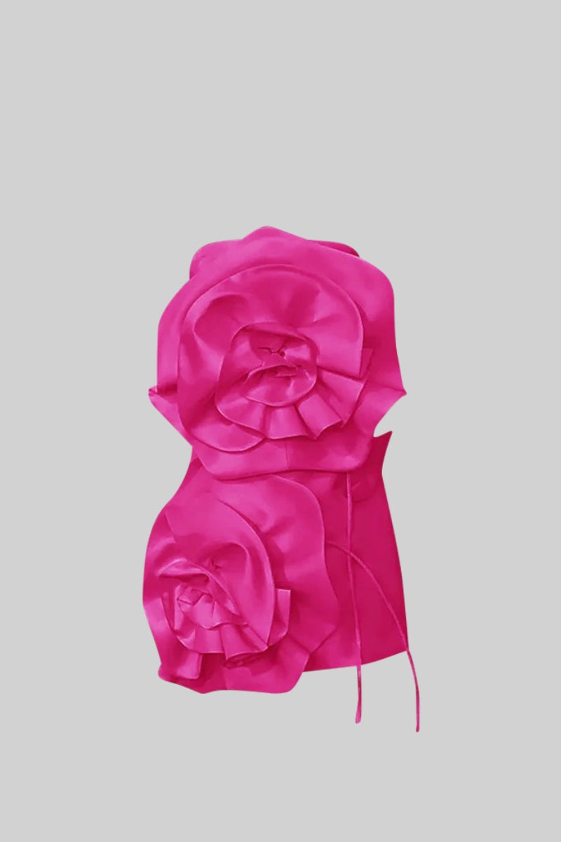 47 VOLUMINOUS FLOWER MIDI DRESS FOR WEDDING GUEST