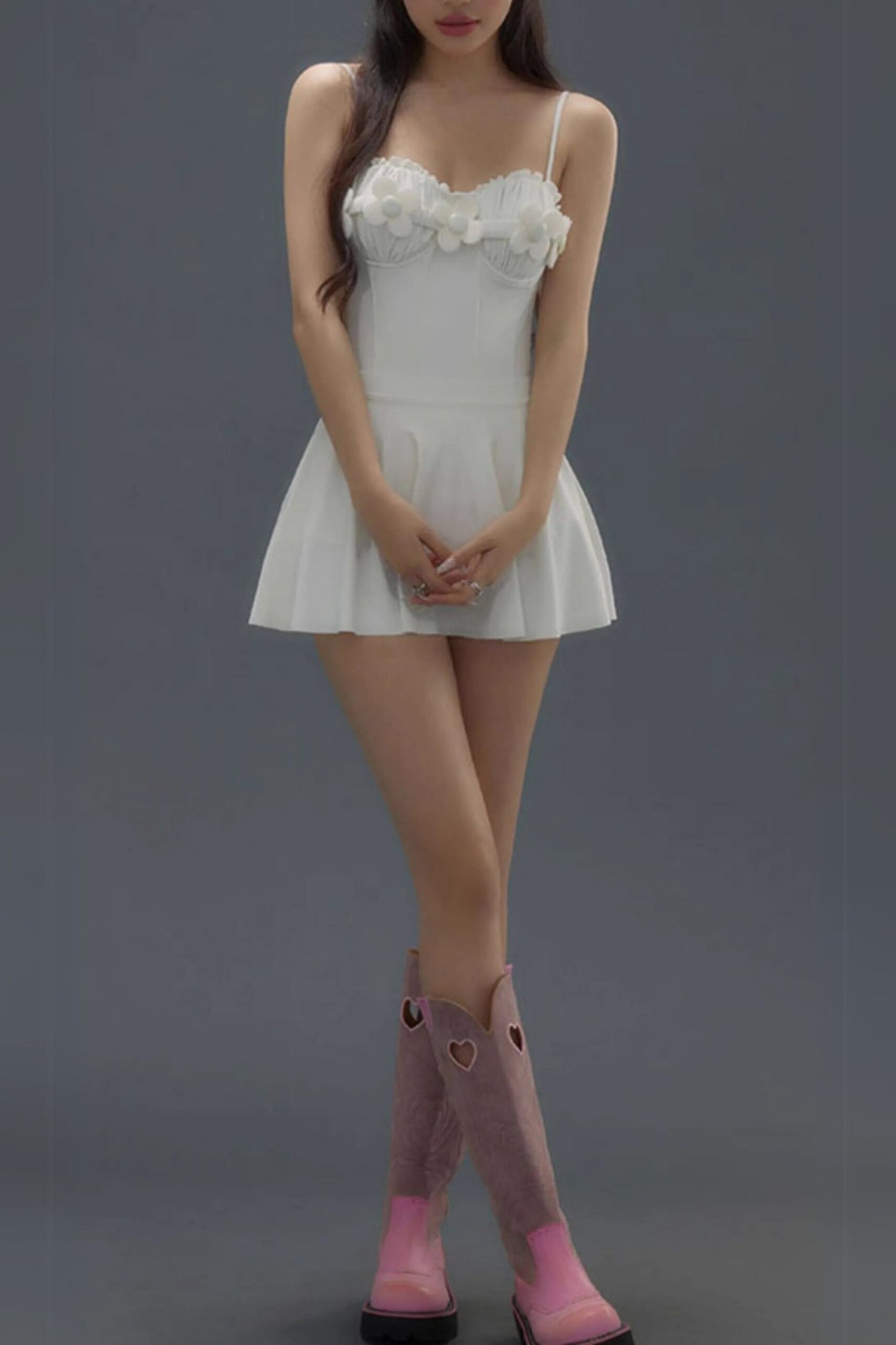 470_465edf5e-f0ee-4537-bae8-dd1d43f7ef78 DEANCE WHITE FLORAL ONE-PIECE SWIMSUIT WITH SKIRT